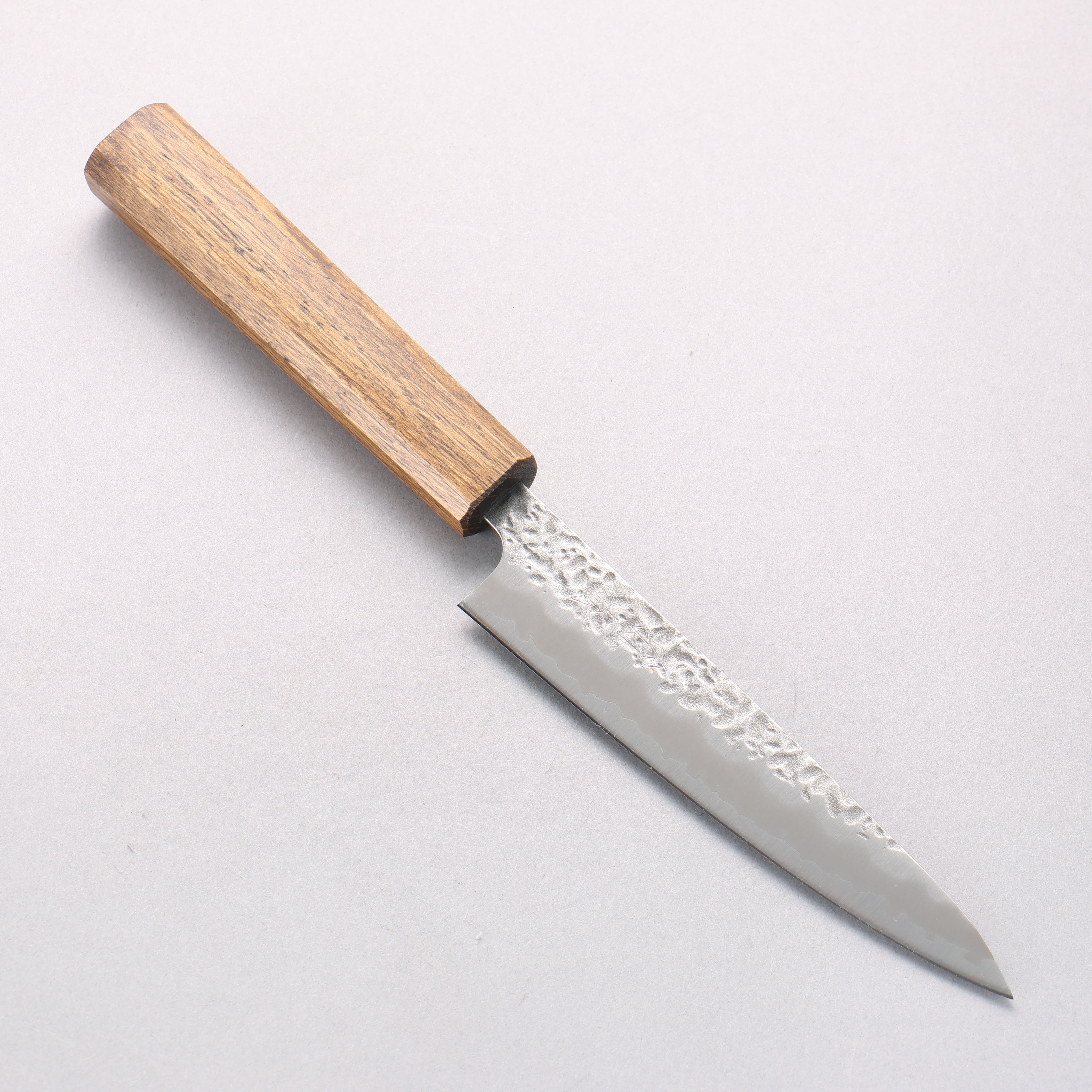 Oul White Steel No.1 Hammered Petty-Utility 135mm Oak Handle - Japanny - Best Japanese Knife