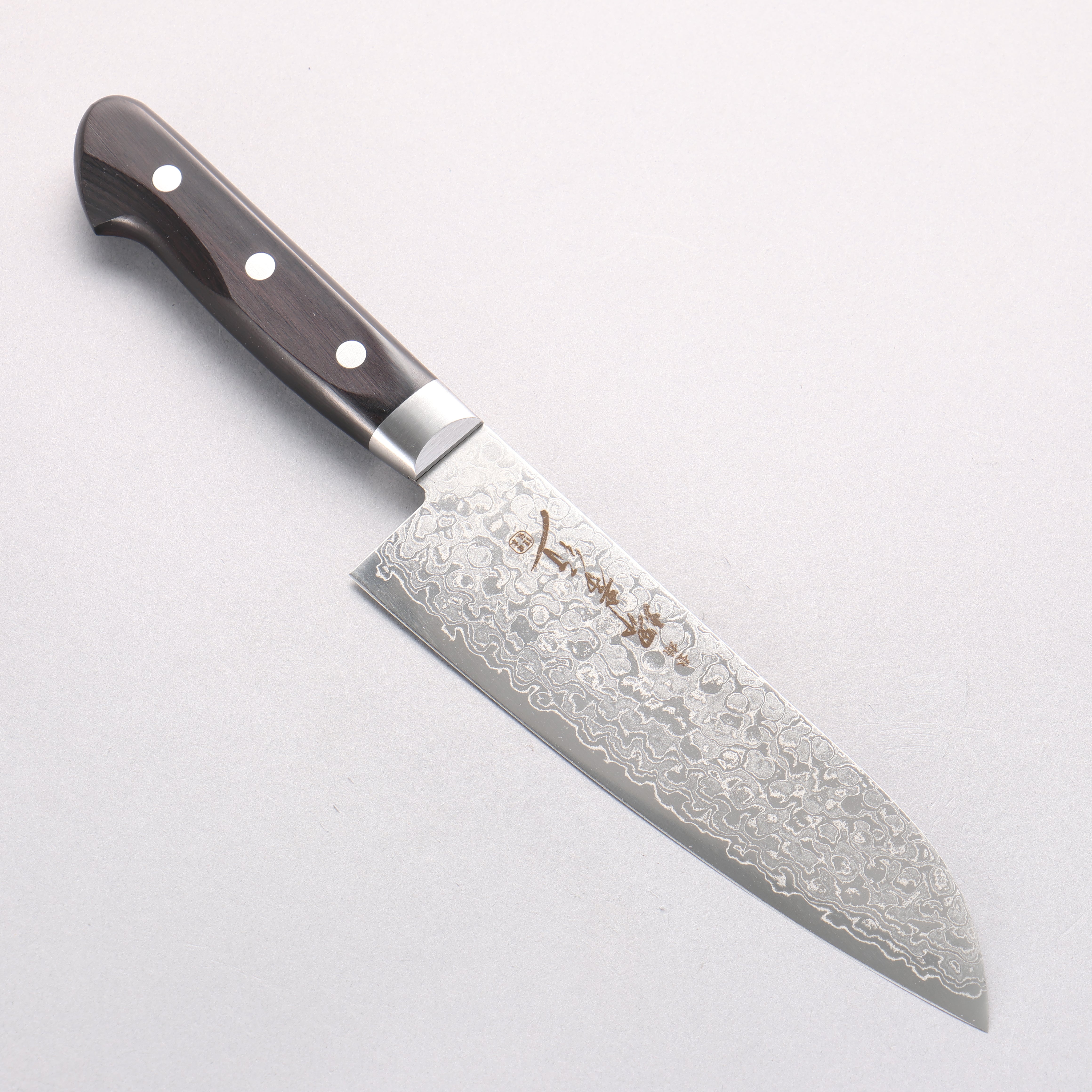 Sakai Takayuki AUS10 45 Layer Mirrored Finish Damascus Santoku 170mm - Japanny - Best Japanese Knife