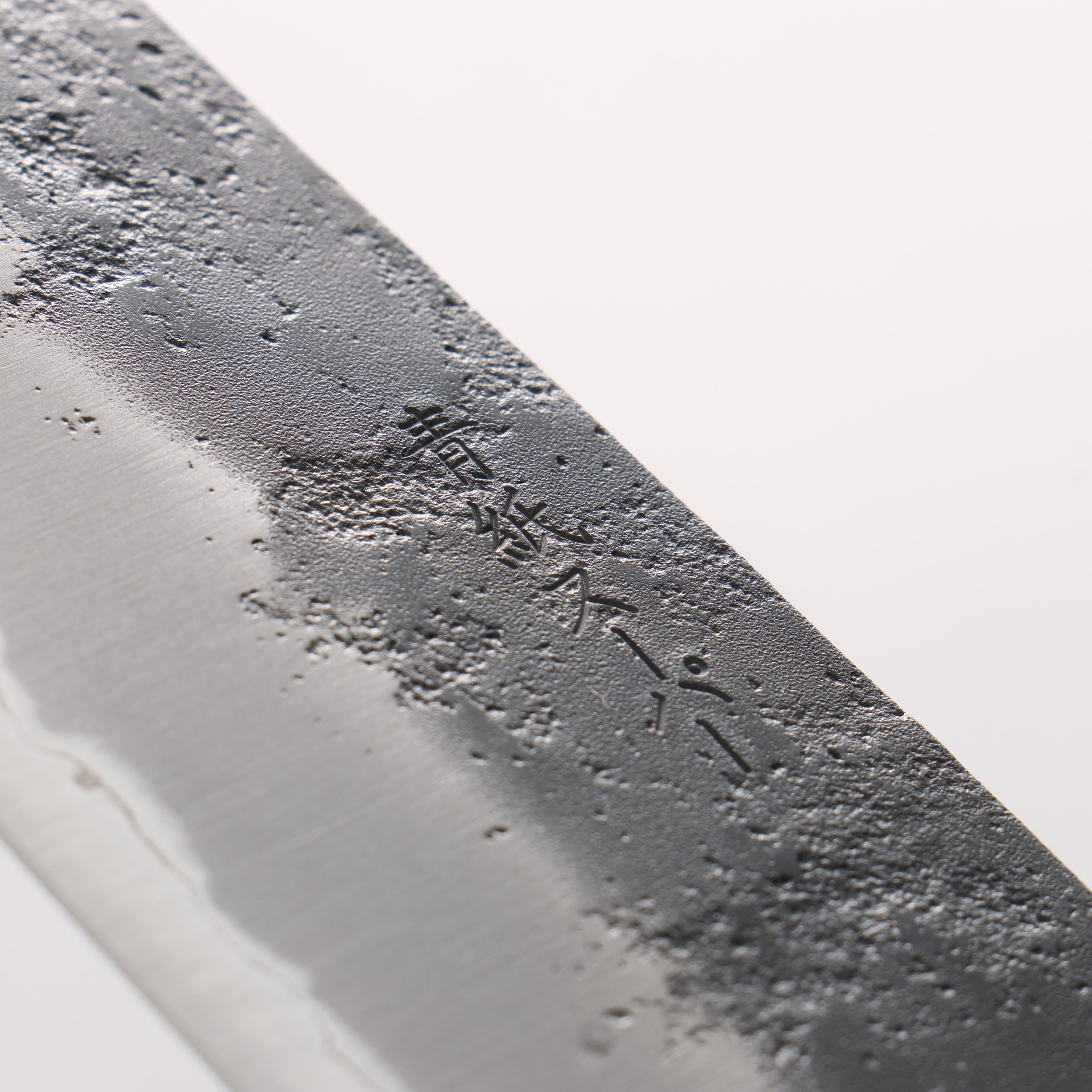 Oul Blue Super Black Nashiji Santoku 165mm Oak Handle - Japanny - Best Japanese Knife