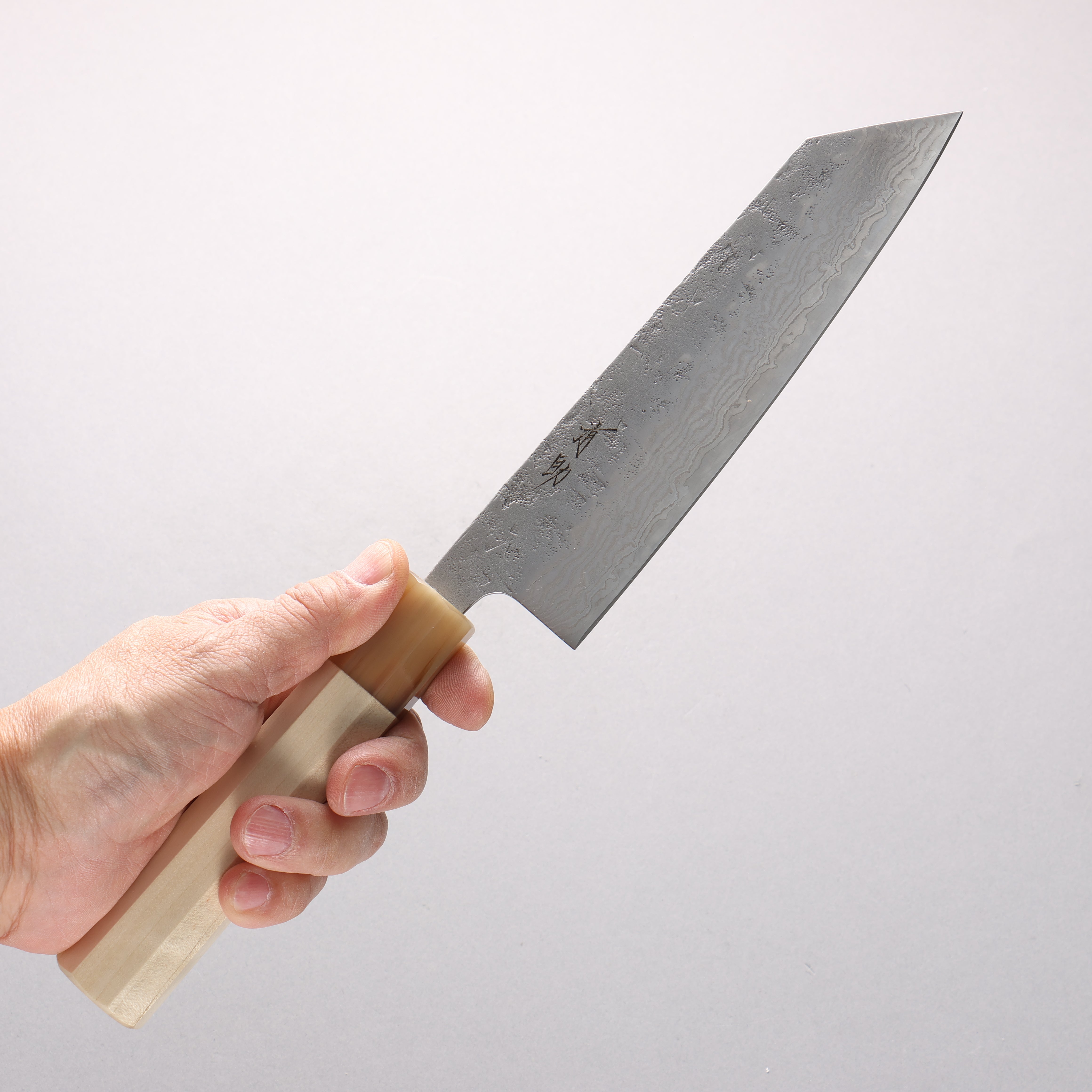 Seisuke Swedish Steel-stn Damascus Washiji Bunka 170mm Magnolia Handle - Japanny - Best Japanese Knife