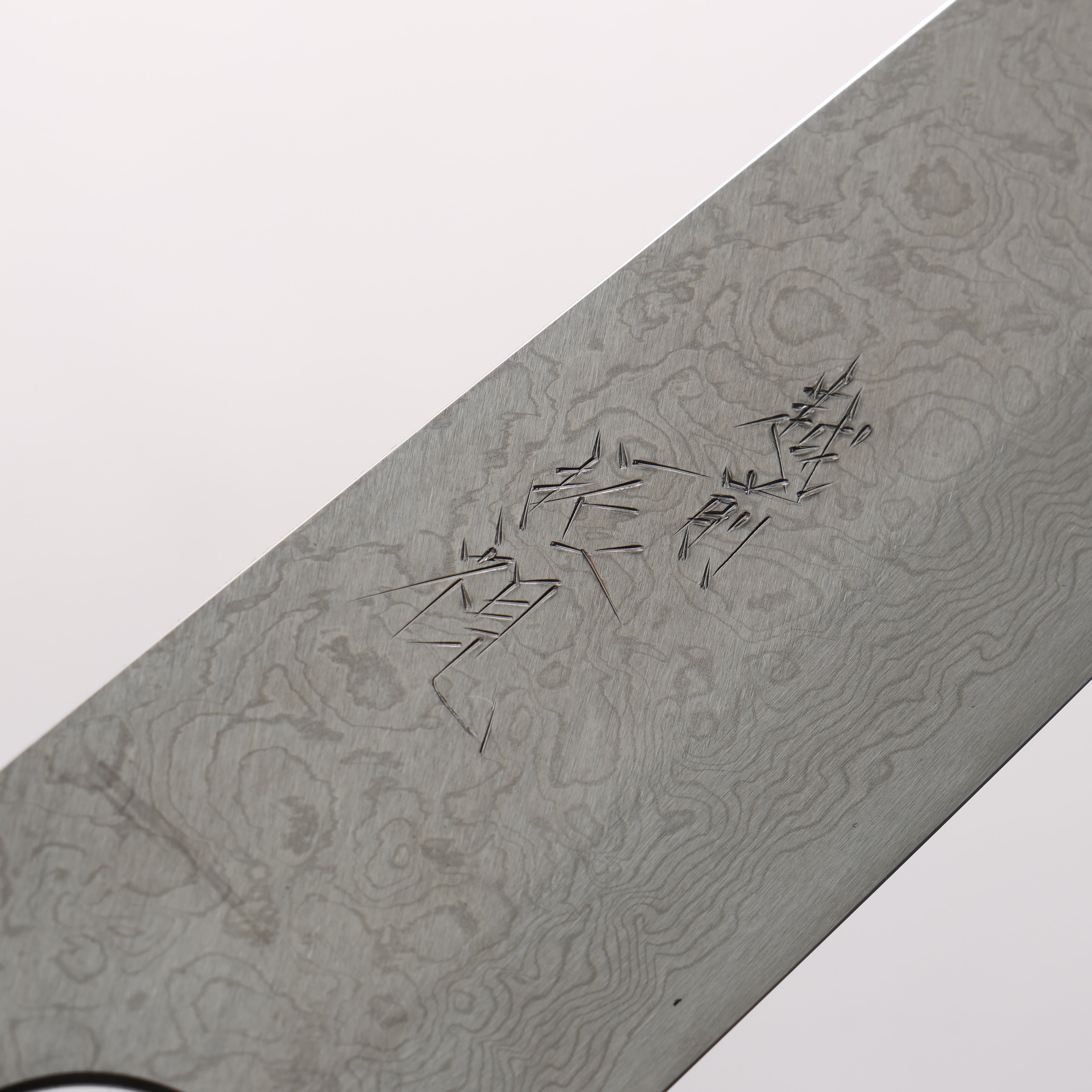 Takumi Ikeda Suikyou VG10 Migaki Finished Damascus Sujihiki 210mm Ebony Wood (With Red Turquoise Ring) Handle - Japanny - Best Japanese Knife