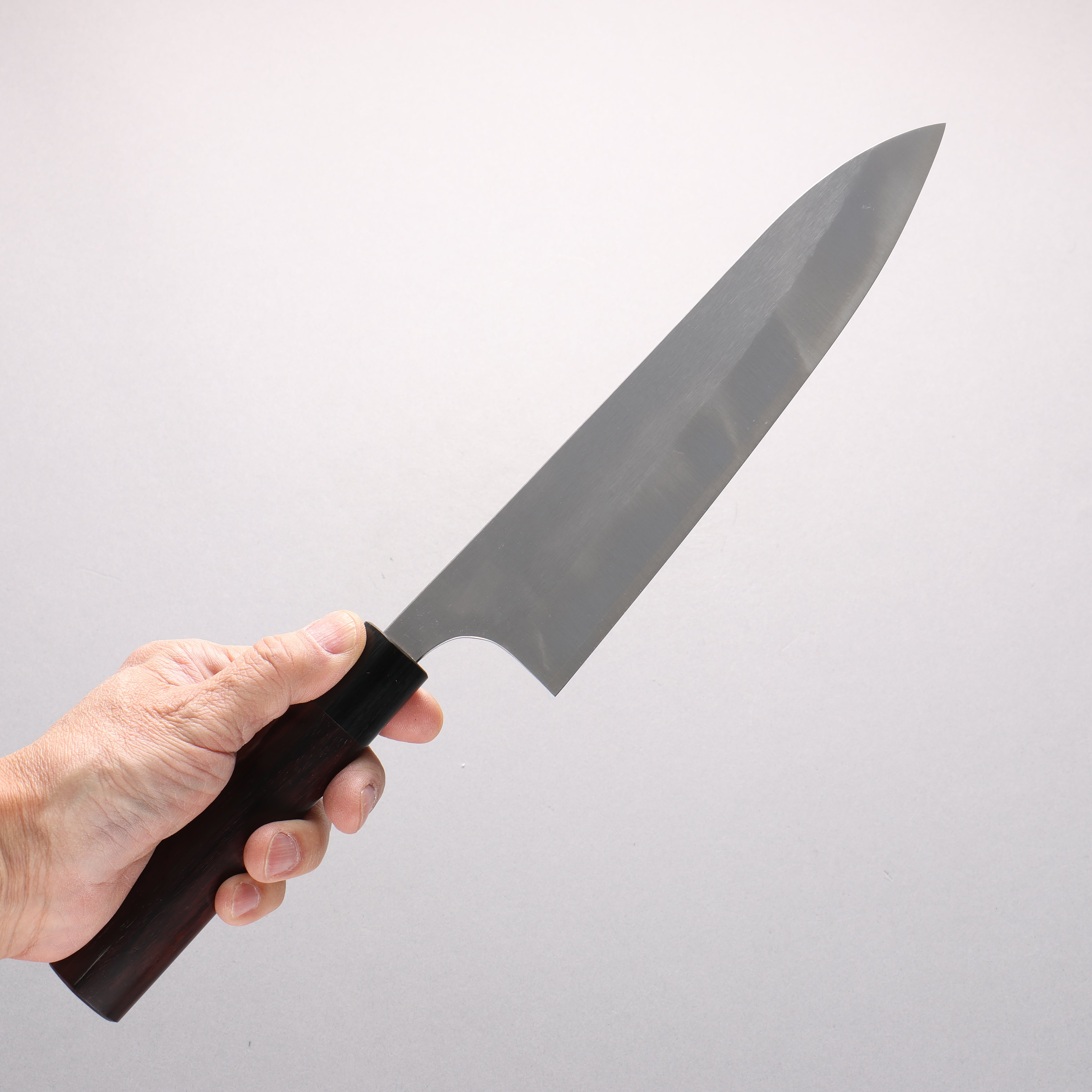 Shungo Ogata SG2 Vertical and Horizontal Hairlines Gyuto 210mm Rosewood Handle - Japanny - Best Japanese Knife