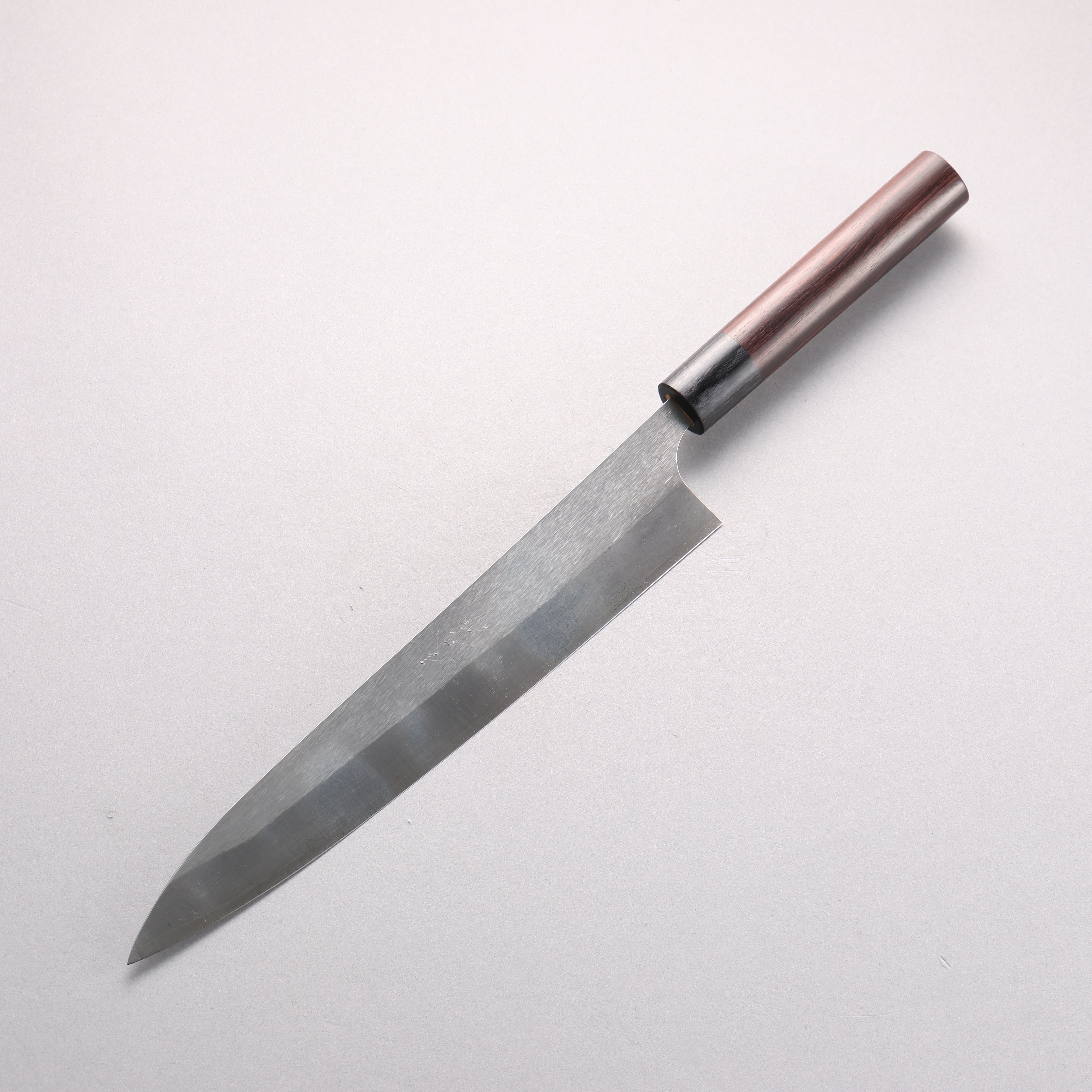 Shungo Ogata SG2 Vertical and Horizontal Hairlines Sujihiki 240mm Rosewood Handle - Japanny - Best Japanese Knife