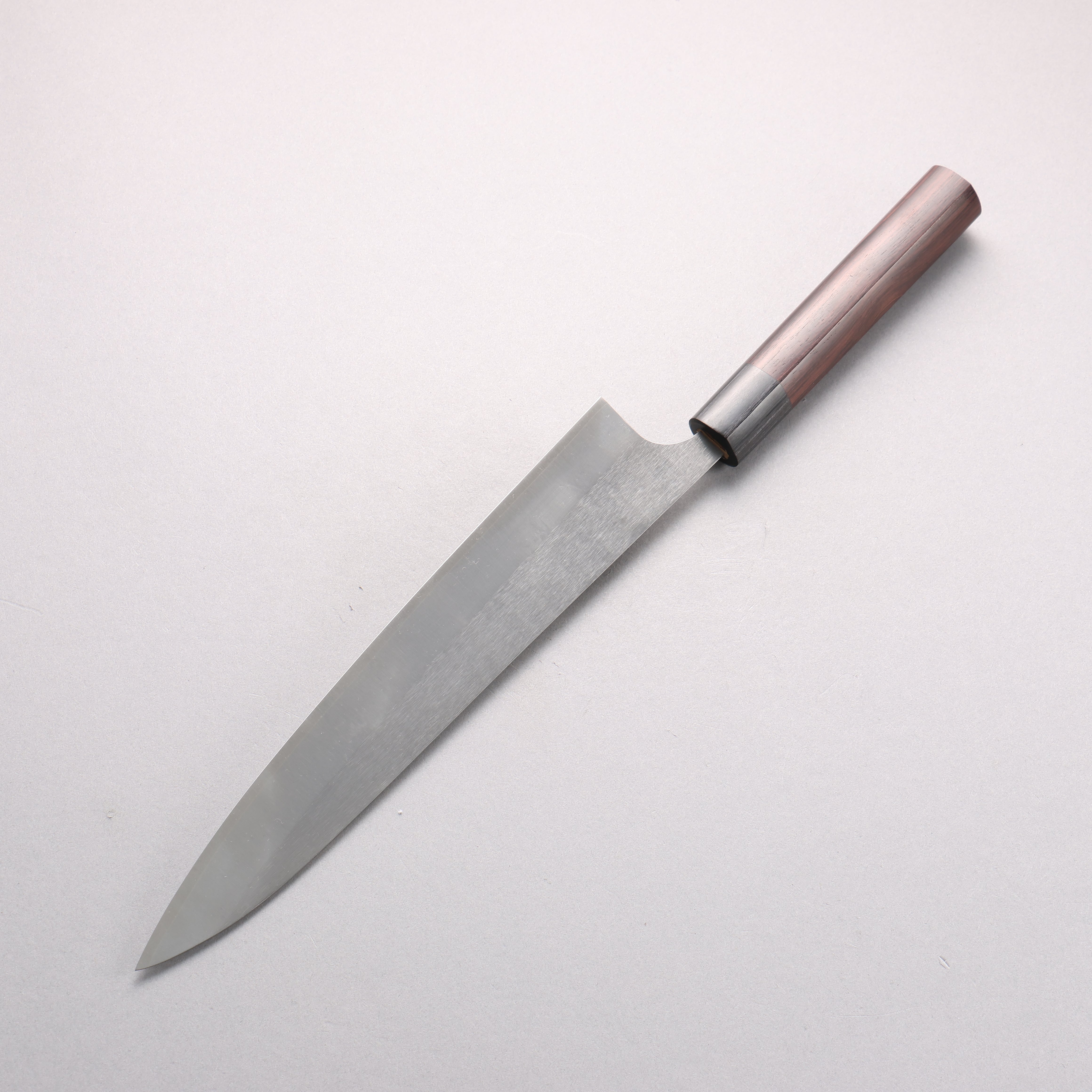 Shungo Ogata SG2 Vertical and Horizontal Hairlines Sujihiki 240mm Rosewood Handle - Japanny - Best Japanese Knife