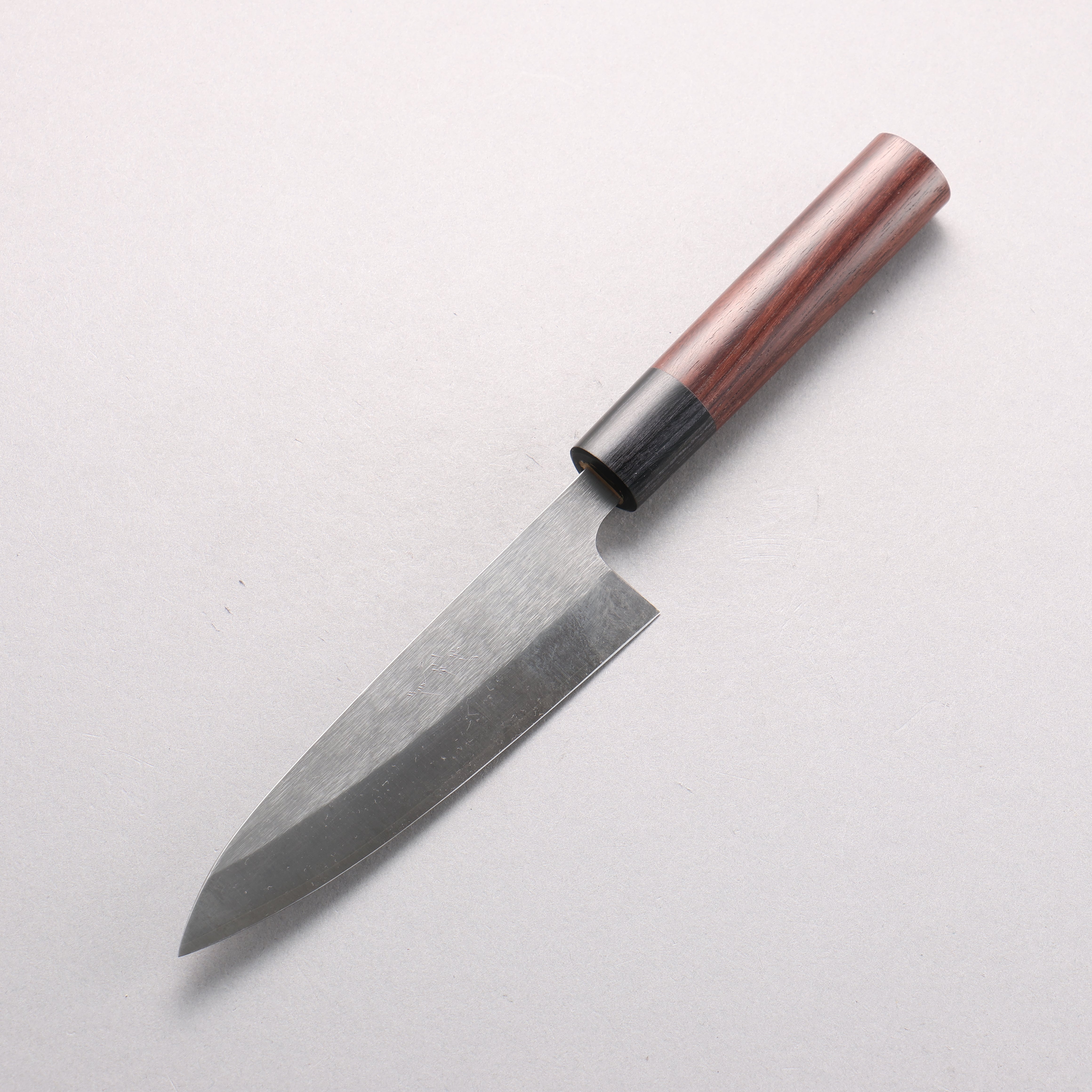 Shungo Ogata SG2 Vertical and Horizontal Hairlines Petty-Utility 135mm Rosewood Handle - Japanny - Best Japanese Knife