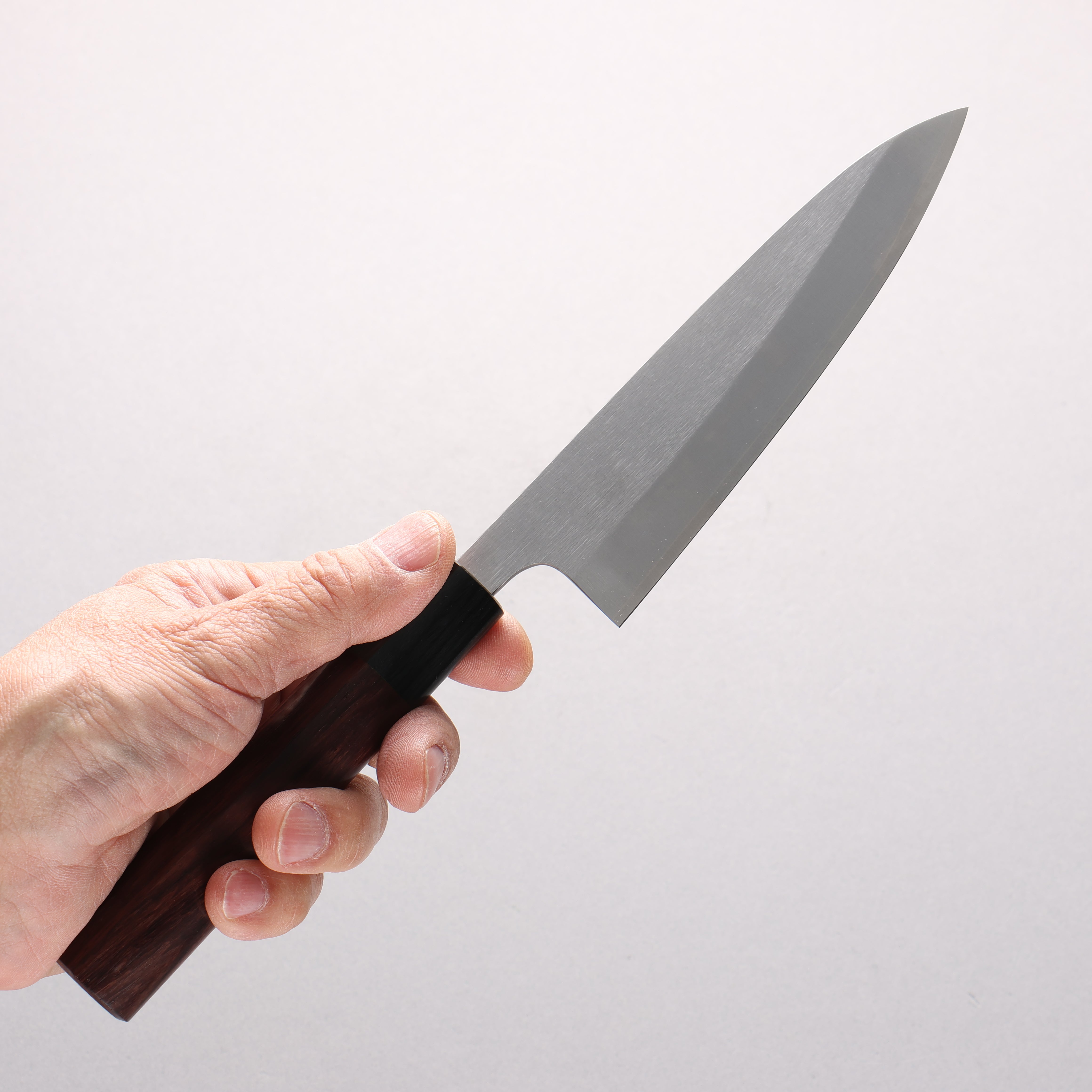 Shungo Ogata SG2 Vertical and Horizontal Hairlines Petty-Utility 135mm Rosewood Handle - Japanny - Best Japanese Knife