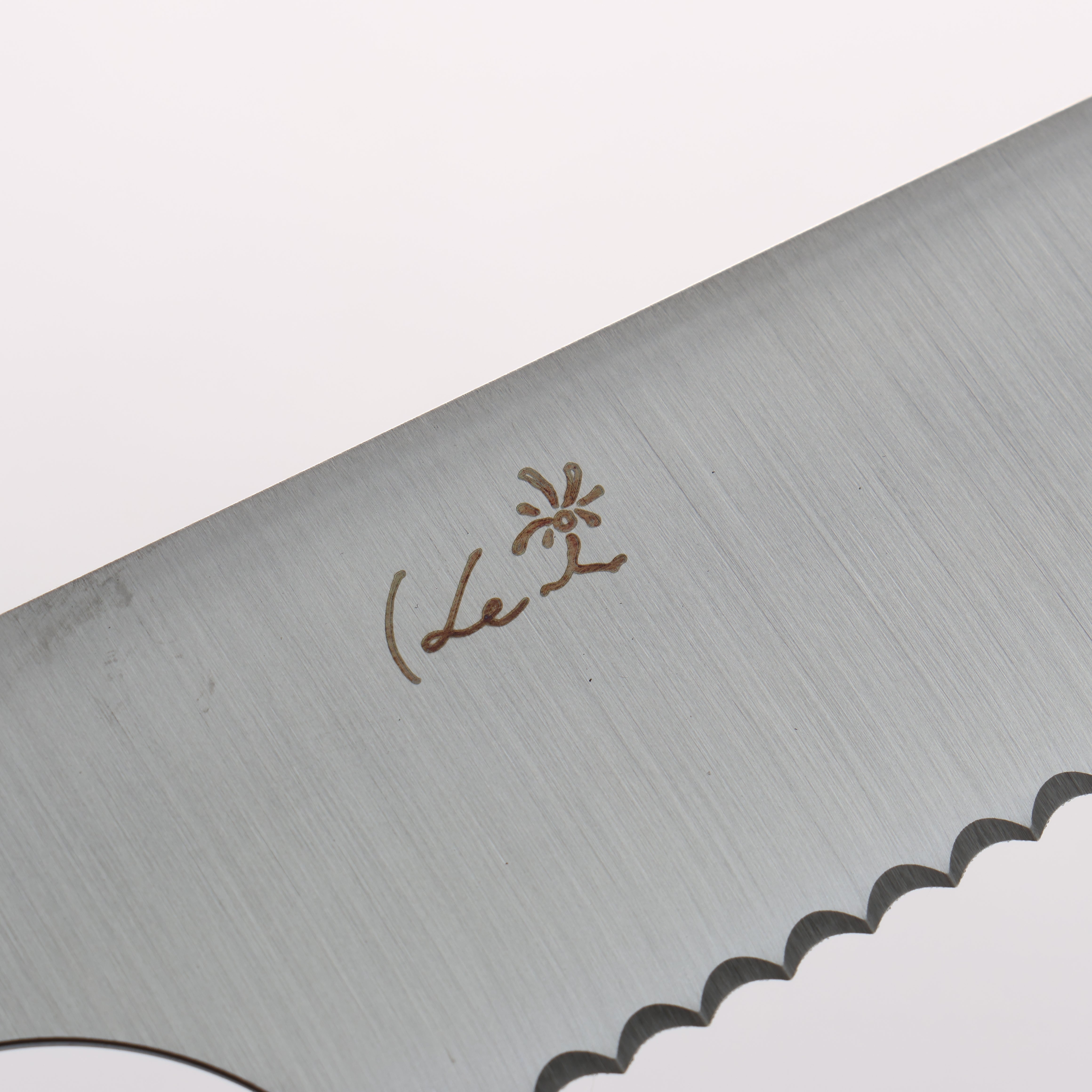 Kei Stainless Steel Bread Slicer 240mm Olive tree Handle - Japanny - Best Japanese Knife