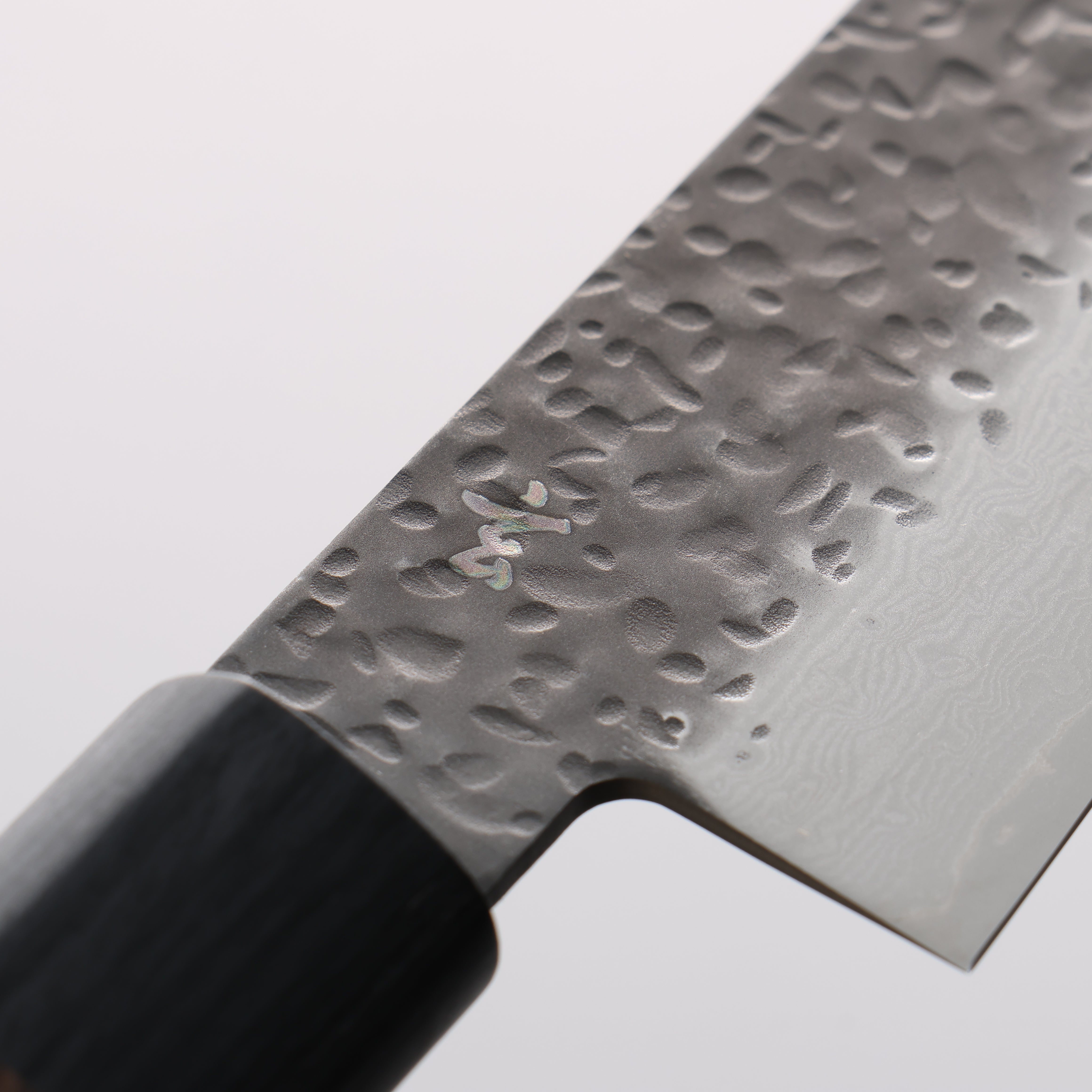 Shizu Gen VG10 Hammered Black Finished Petty-Utility 160mm Brown Pakka wood Handle - Japanny - Best Japanese Knife