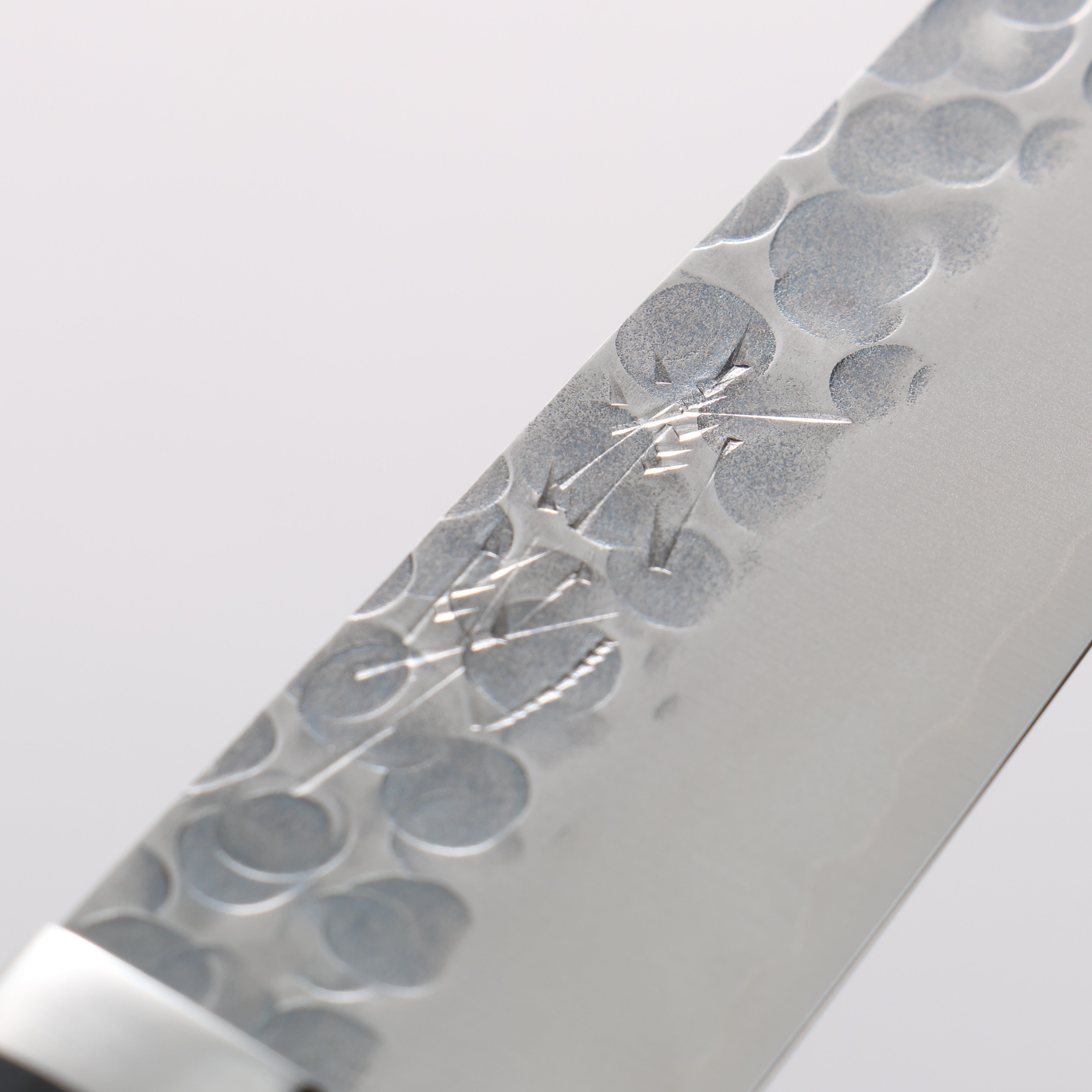 Seisuke VG1 Hammered Migaki Finished Petty-Utility 135mm Black Pakka wood Handle - Japanny - Best Japanese Knife