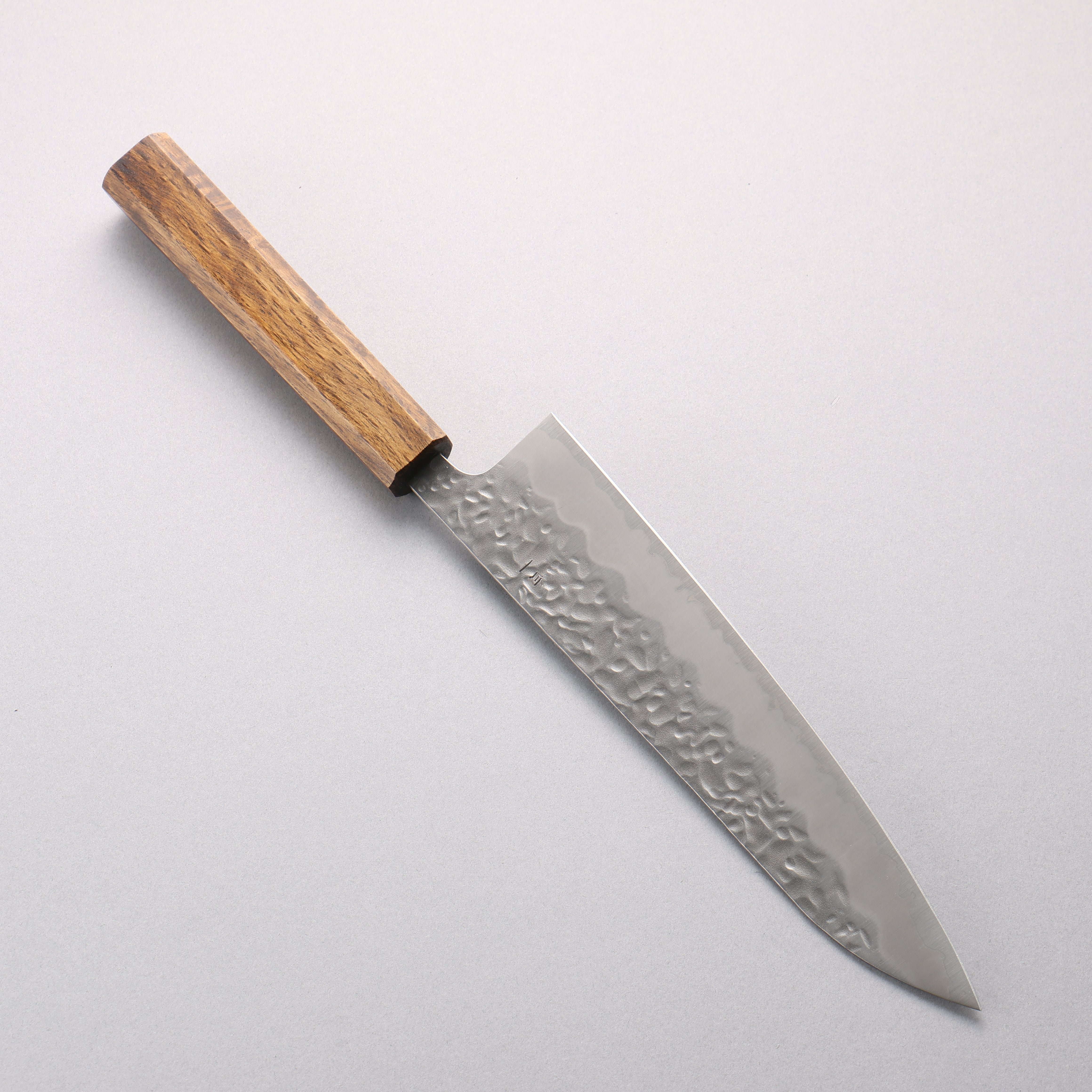 Oul White Steel No.1 Hammered Gyuto 210mm Oak Handle - Japanny - Best Japanese Knife