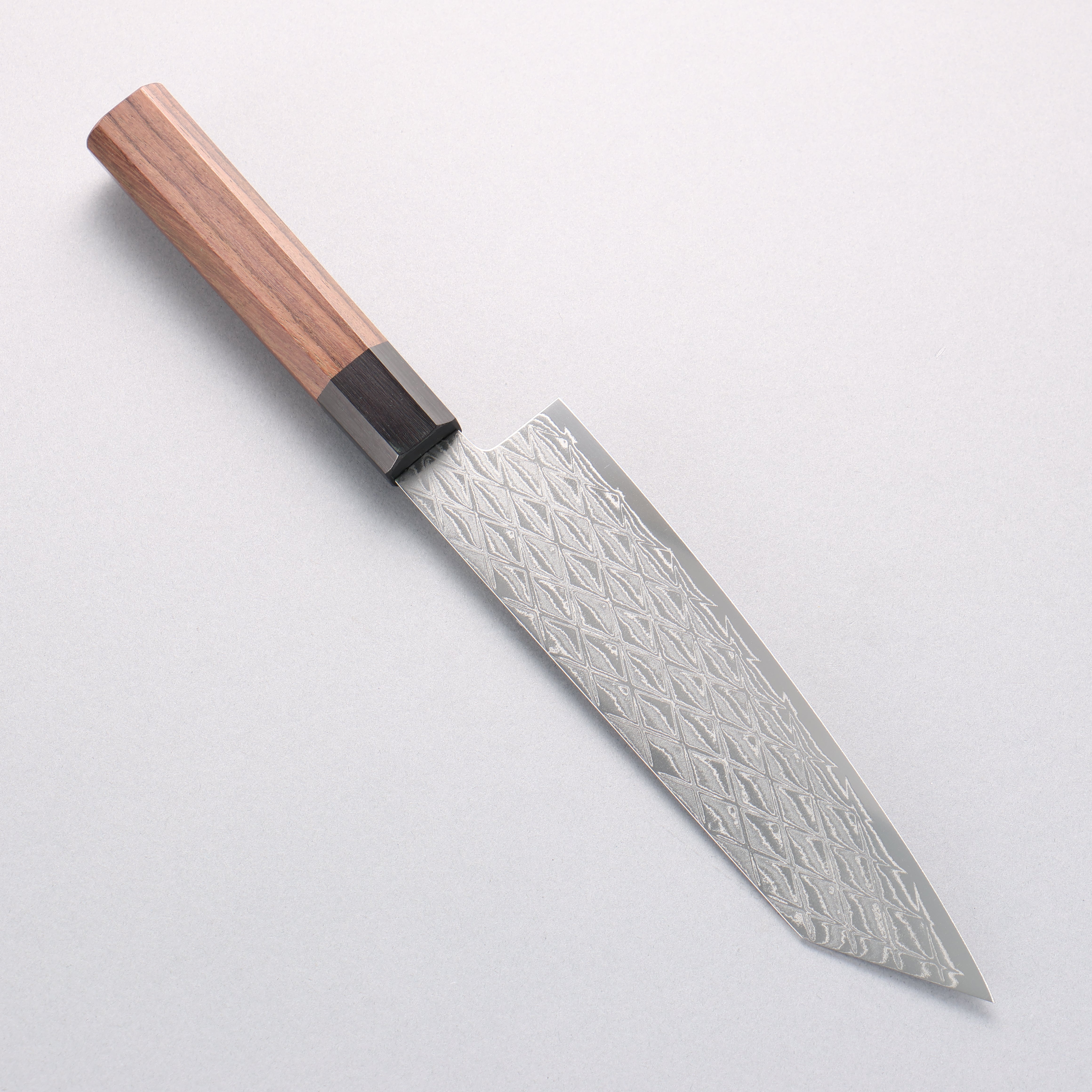 Seisuke AUS10 Mirror Crossed Kiritsuke Santoku 180mm Rosewood (Ferrule: Black Pakka Wood) Handle - Japanny - Best Japanese Knife