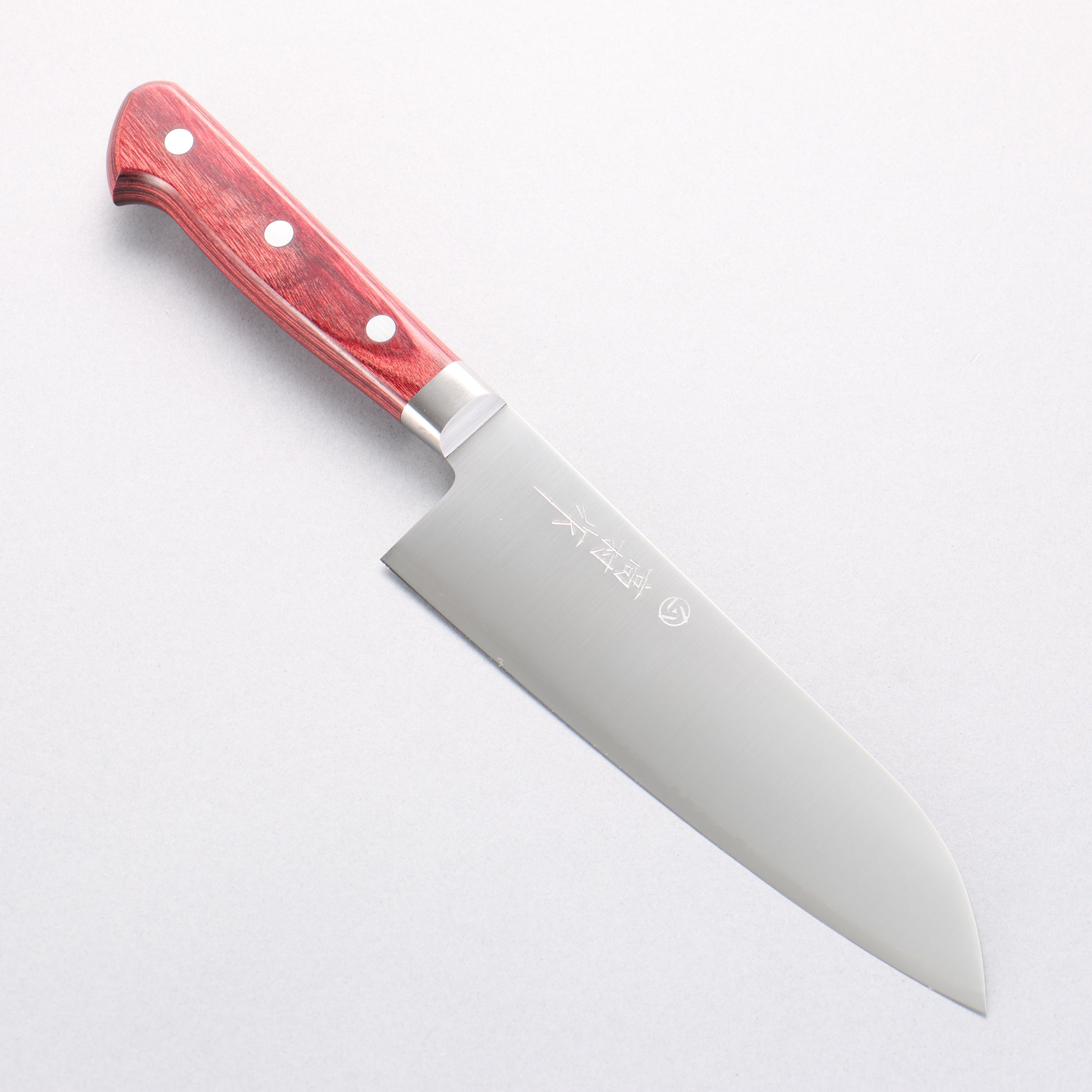 Takamura Knives SG2 Santoku 170mm with Red Pakka wood Handle - Japanny - Best Japanese Knife