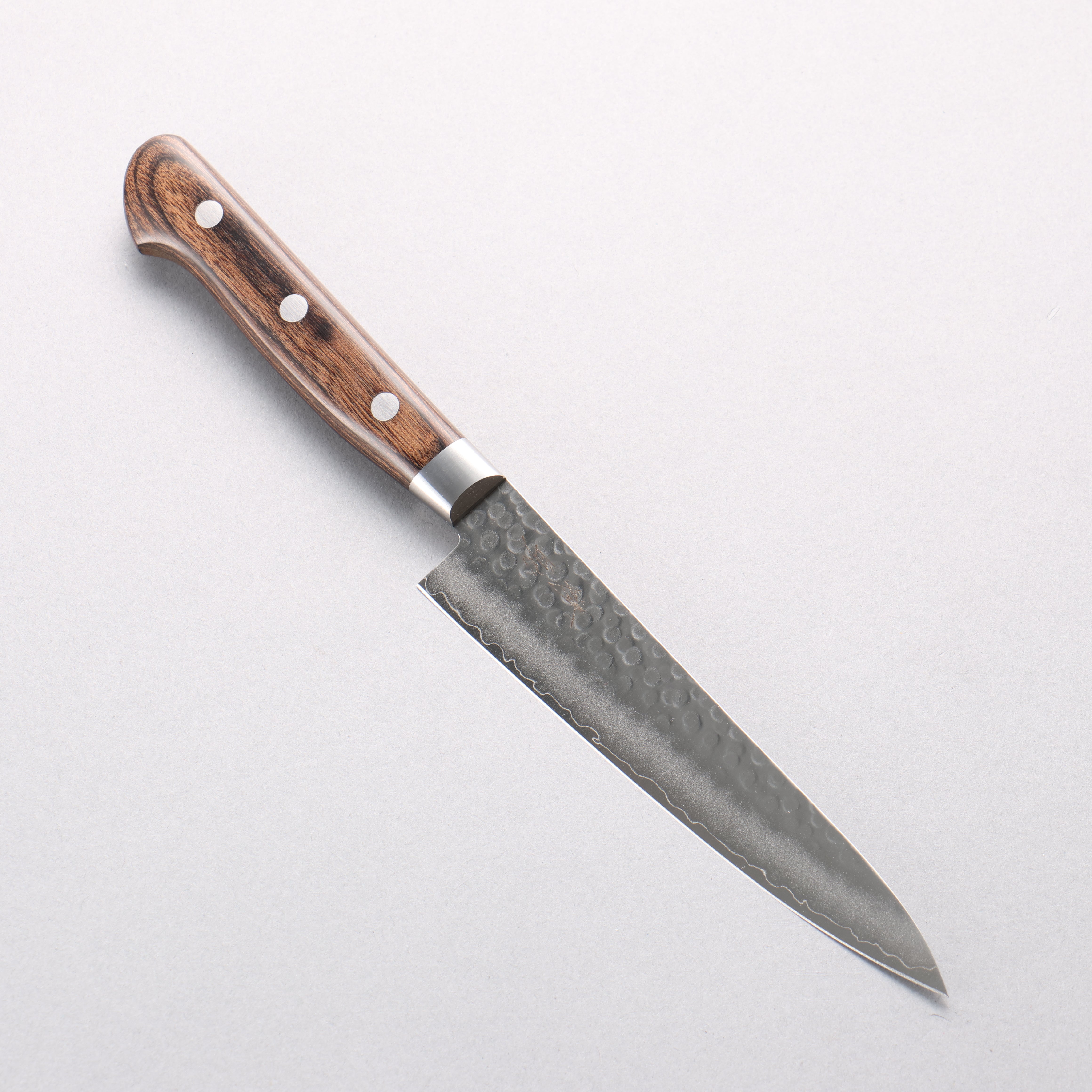 Seisuke VG10 Hammered Petty-Utility 135mm Zebrawood Handle - Japanny - Best Japanese Knife