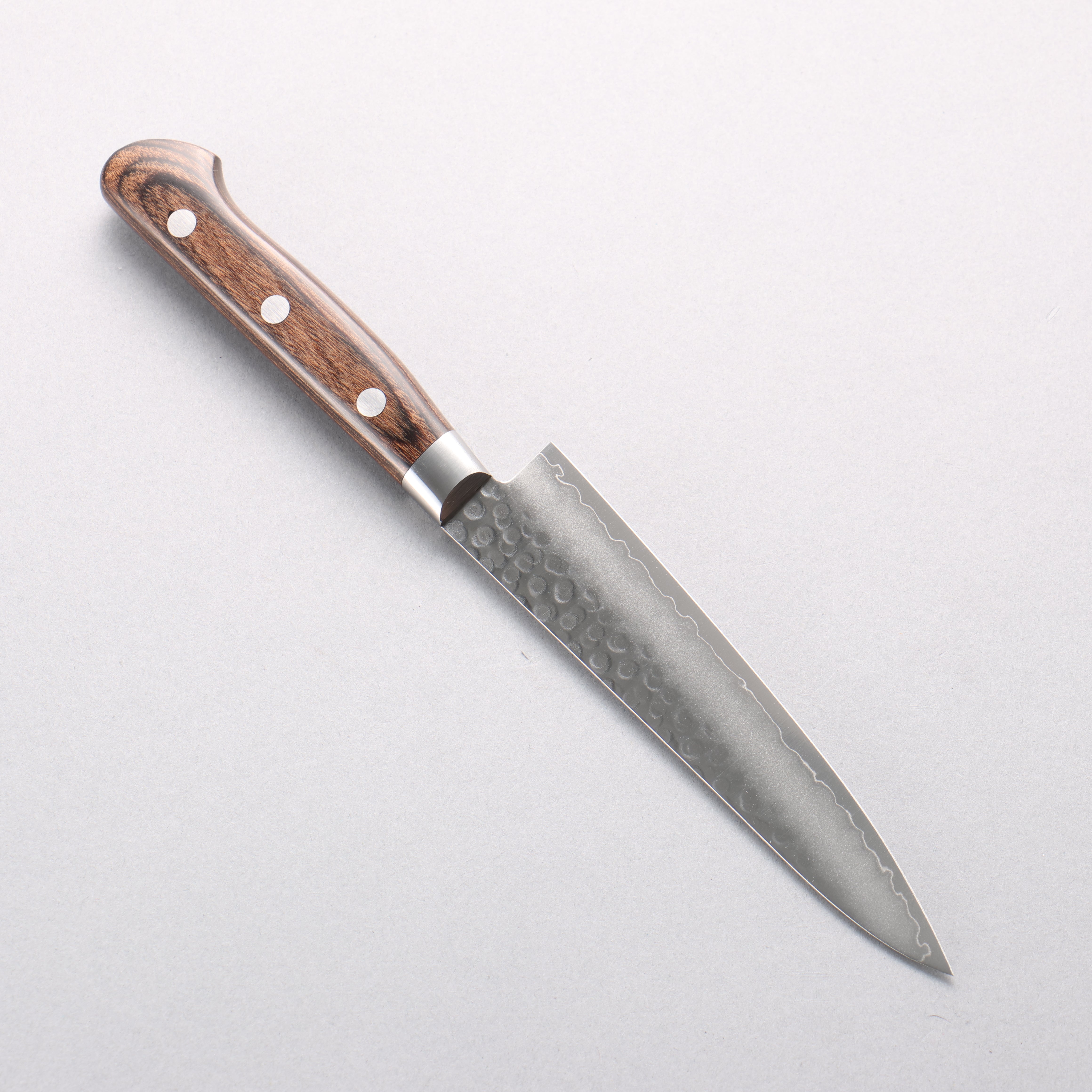 Seisuke VG10 Hammered Petty-Utility 135mm Zebrawood Handle - Japanny - Best Japanese Knife