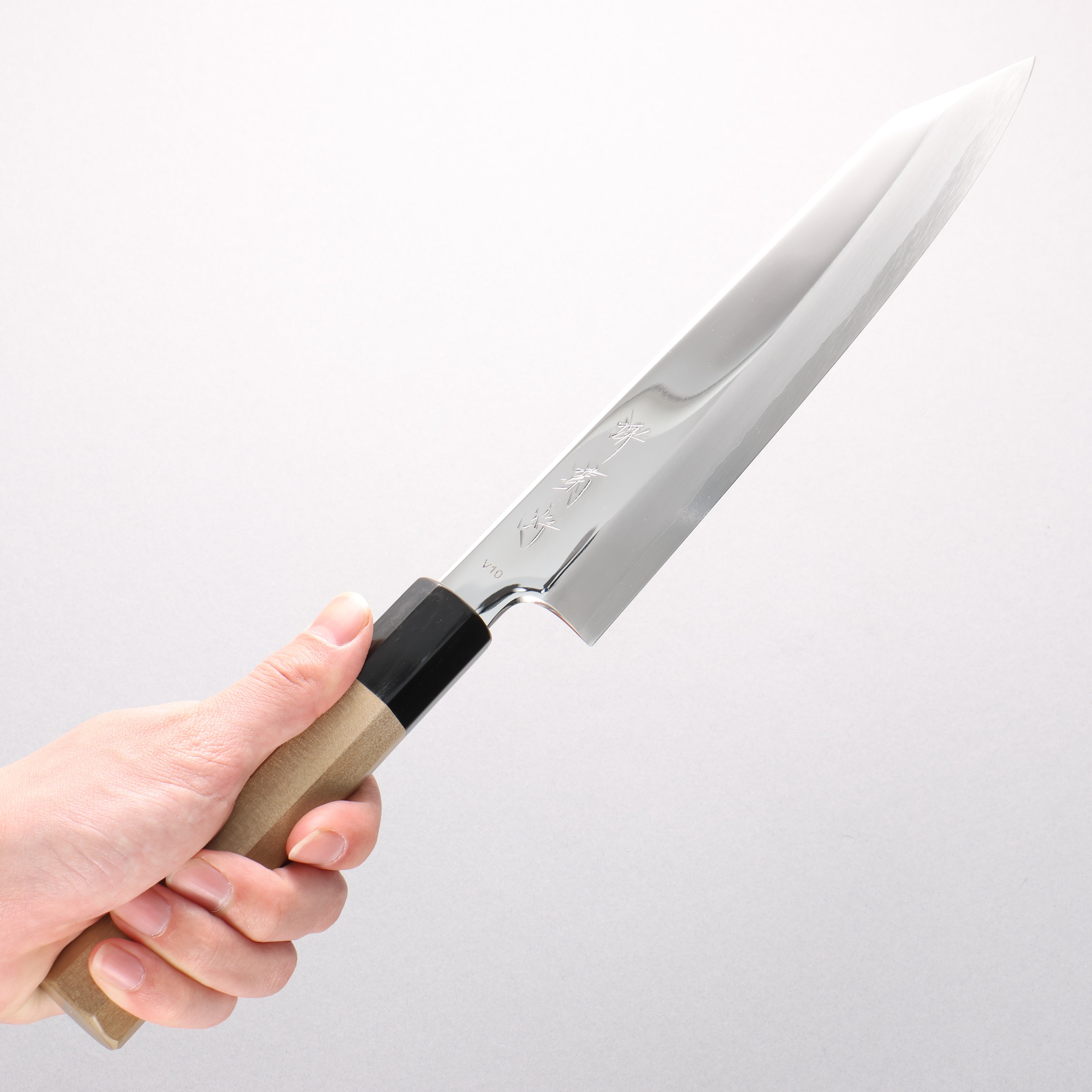 Kikumori VG10 Mirrored Finish Kiritsuke Japanese Chef Knife 240mm - Japanny - Best Japanese Knife