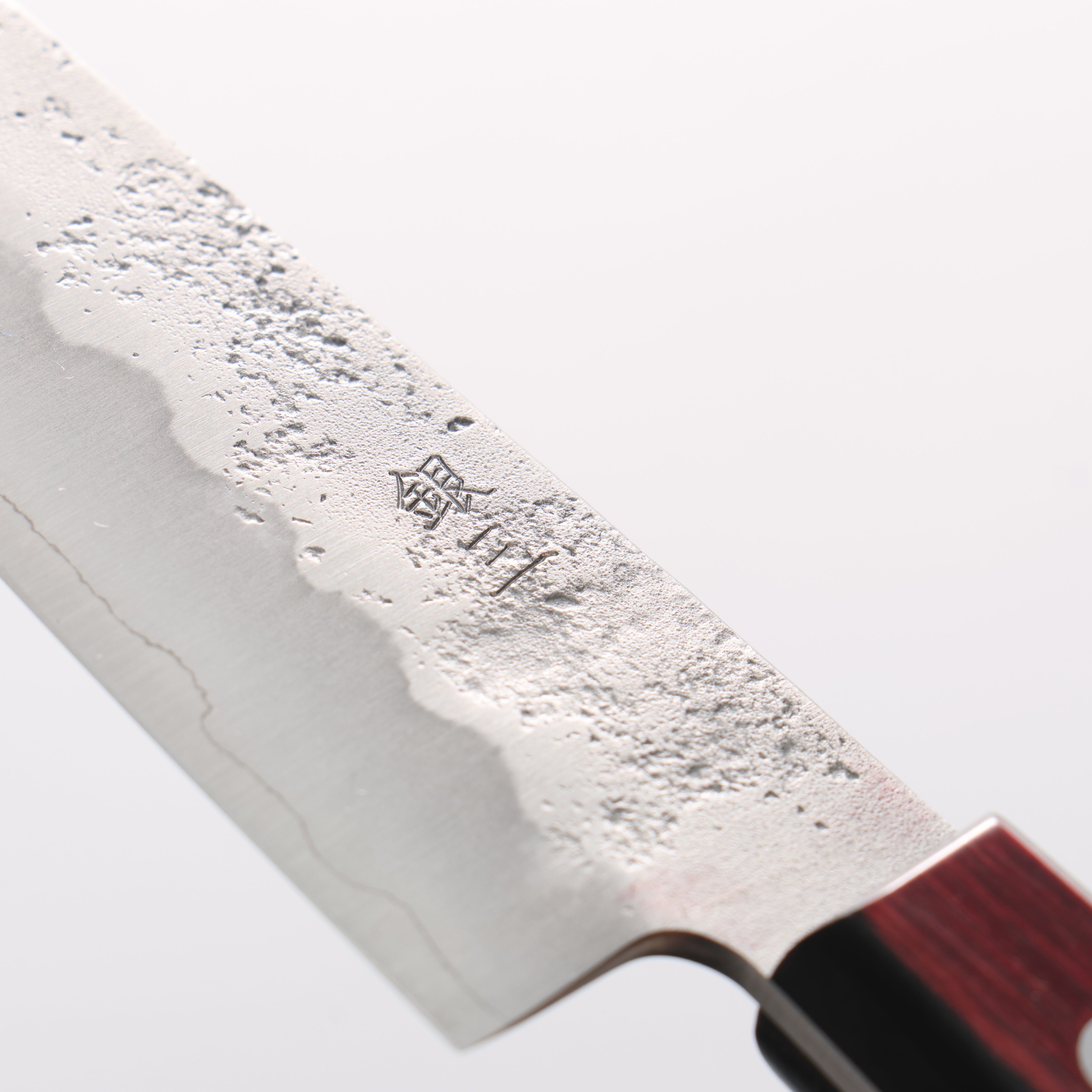 Seisuke Silver Steel No.3 Nashiji Petty-Utility 135mm Red Pakka wood Handle - Japanny - Best Japanese Knife