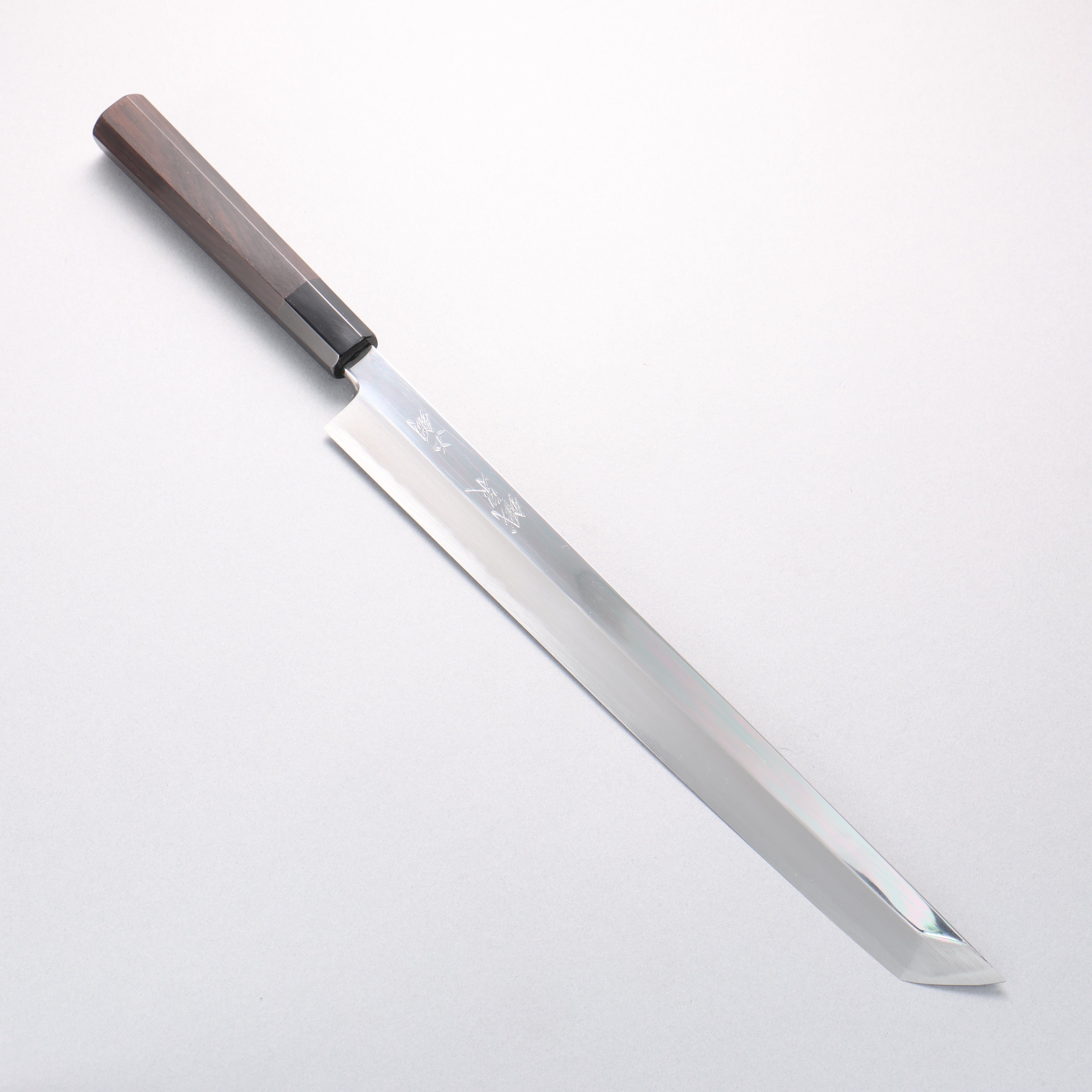 Tessen by Tanaka Tamahagane Sakimaru Yanagiba 315mm Ebony Wood Handle with Sheath - Japanny - Best Japanese Knife