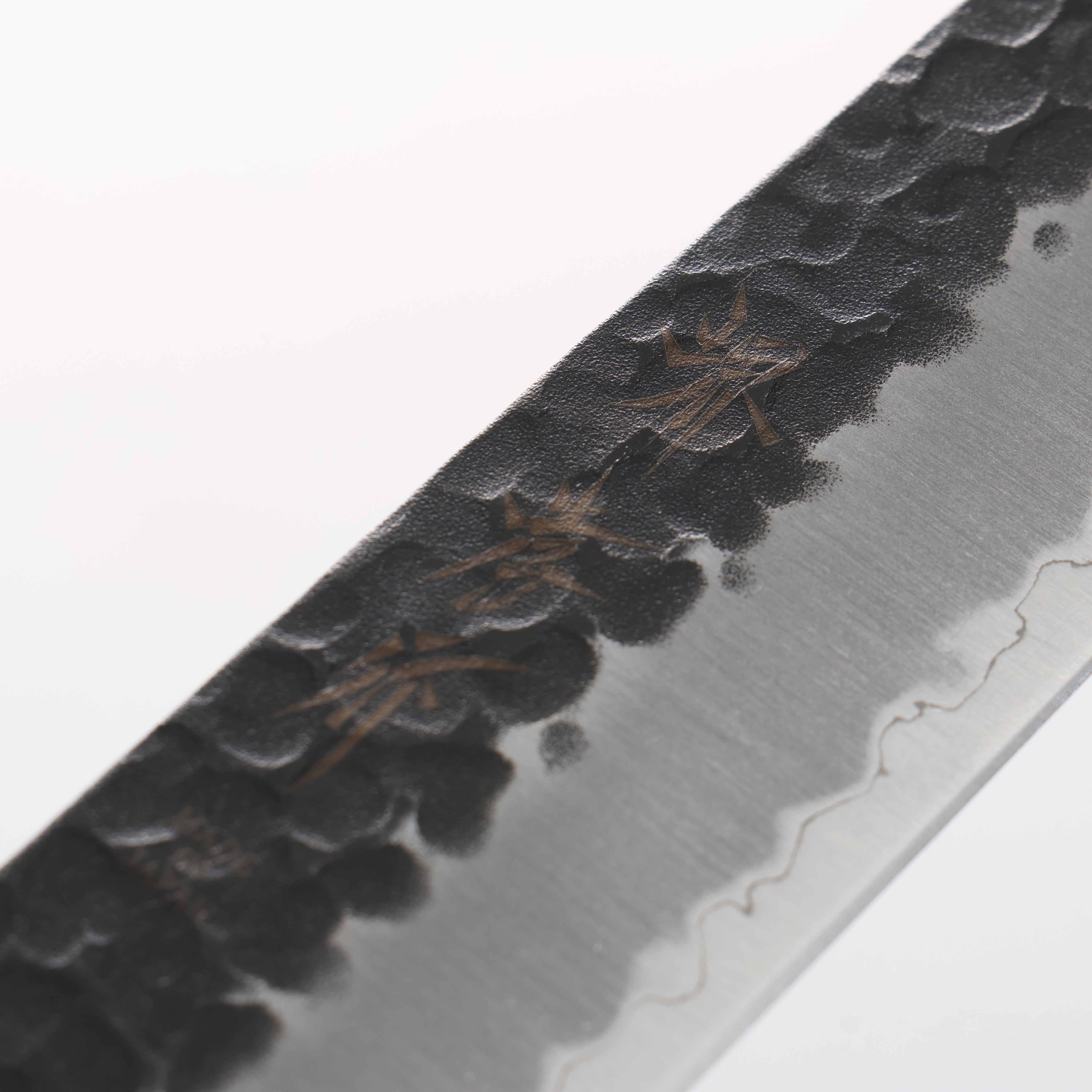 Sakai Takayuki Blue Super Hammered Black Finished Sujihiki 240mm Keyaki (Japanese Elm) Handle - Japanny - Best Japanese Knife