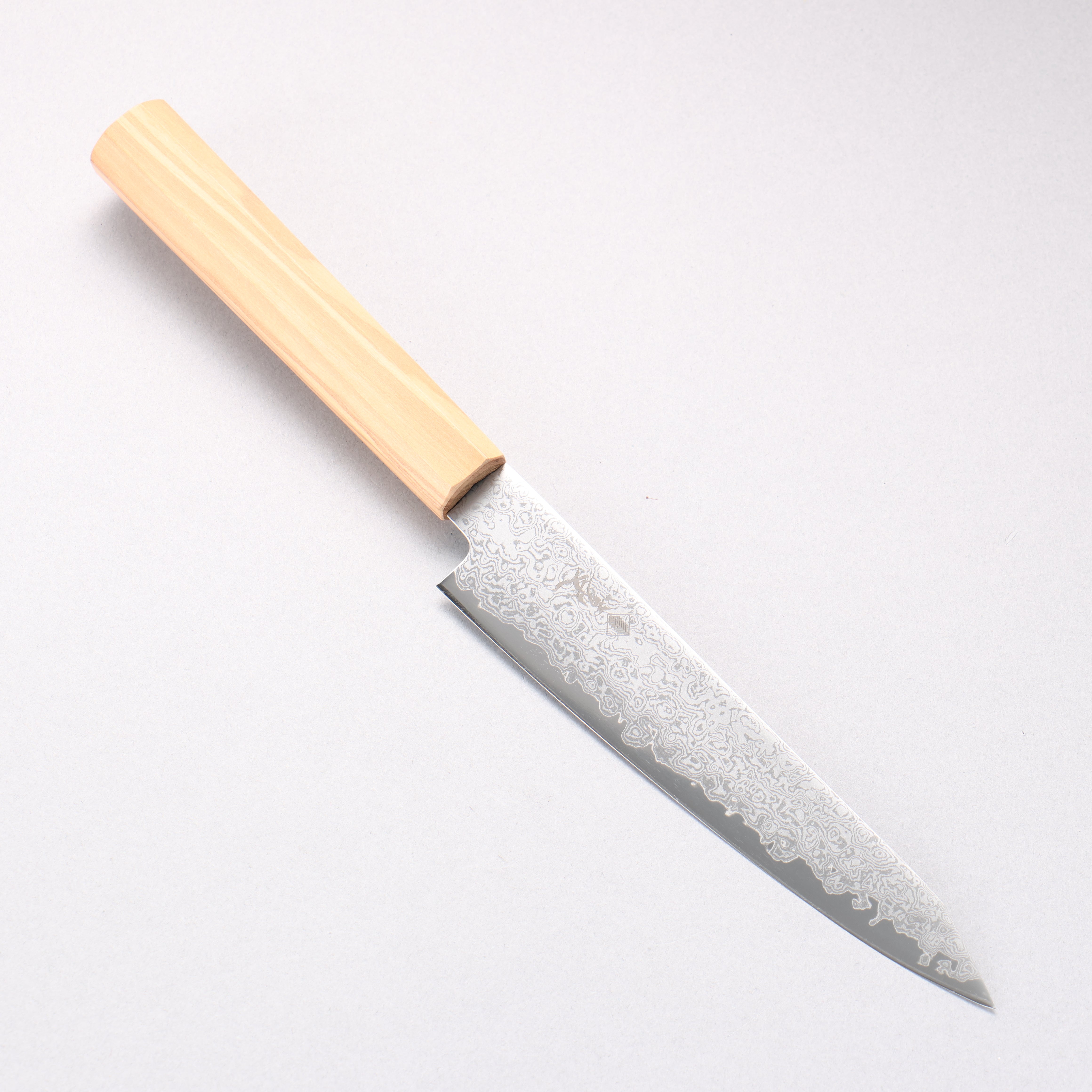 Kanjyo VG10 Damascus Kiritsuke Petty-Utility 150mm Olive tree Handle - Japanny - Best Japanese Knife