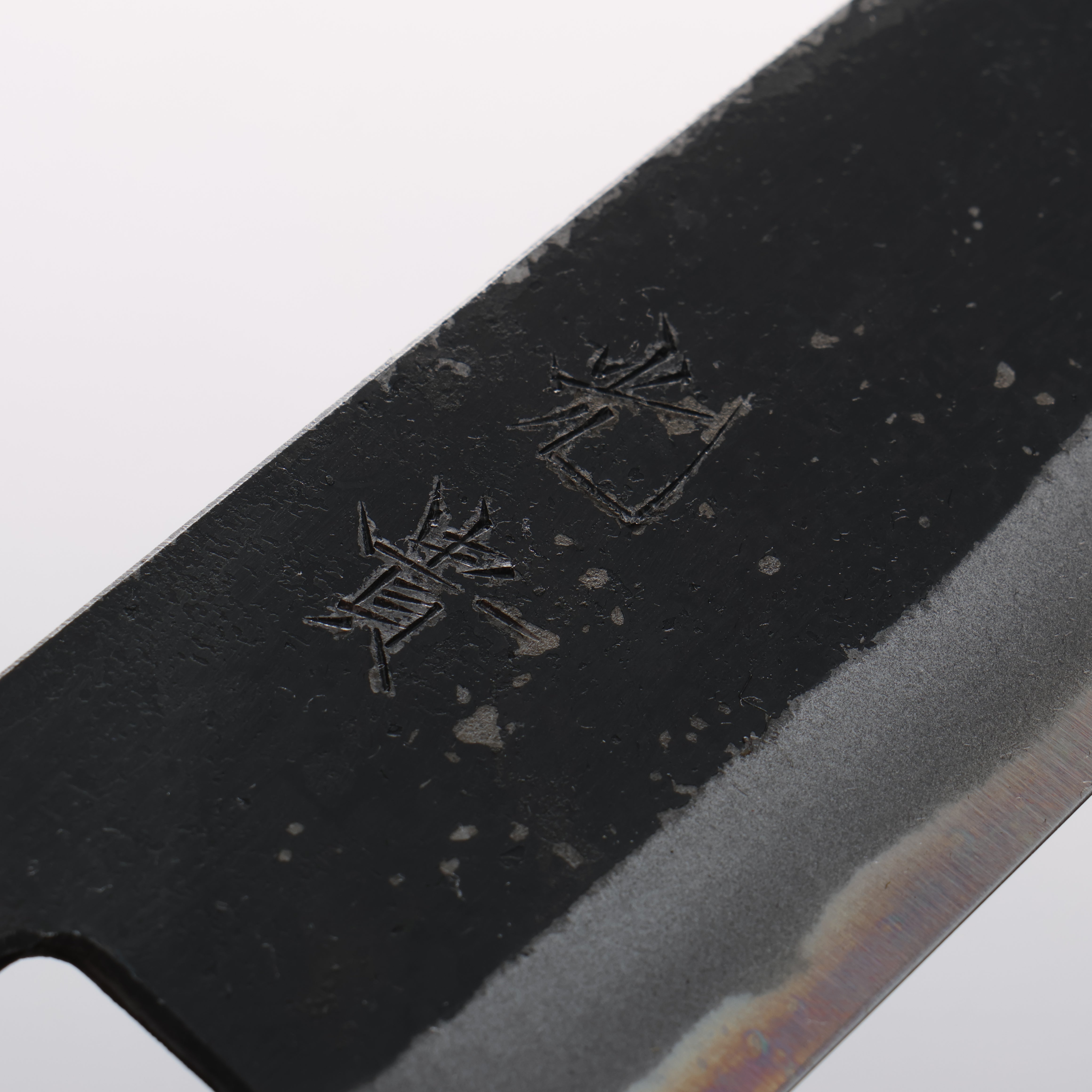 Kouki Blue Steel No.2 Black Finished Small Santoku 150mm American Cherry Handle - Japanny - Best Japanese Knife