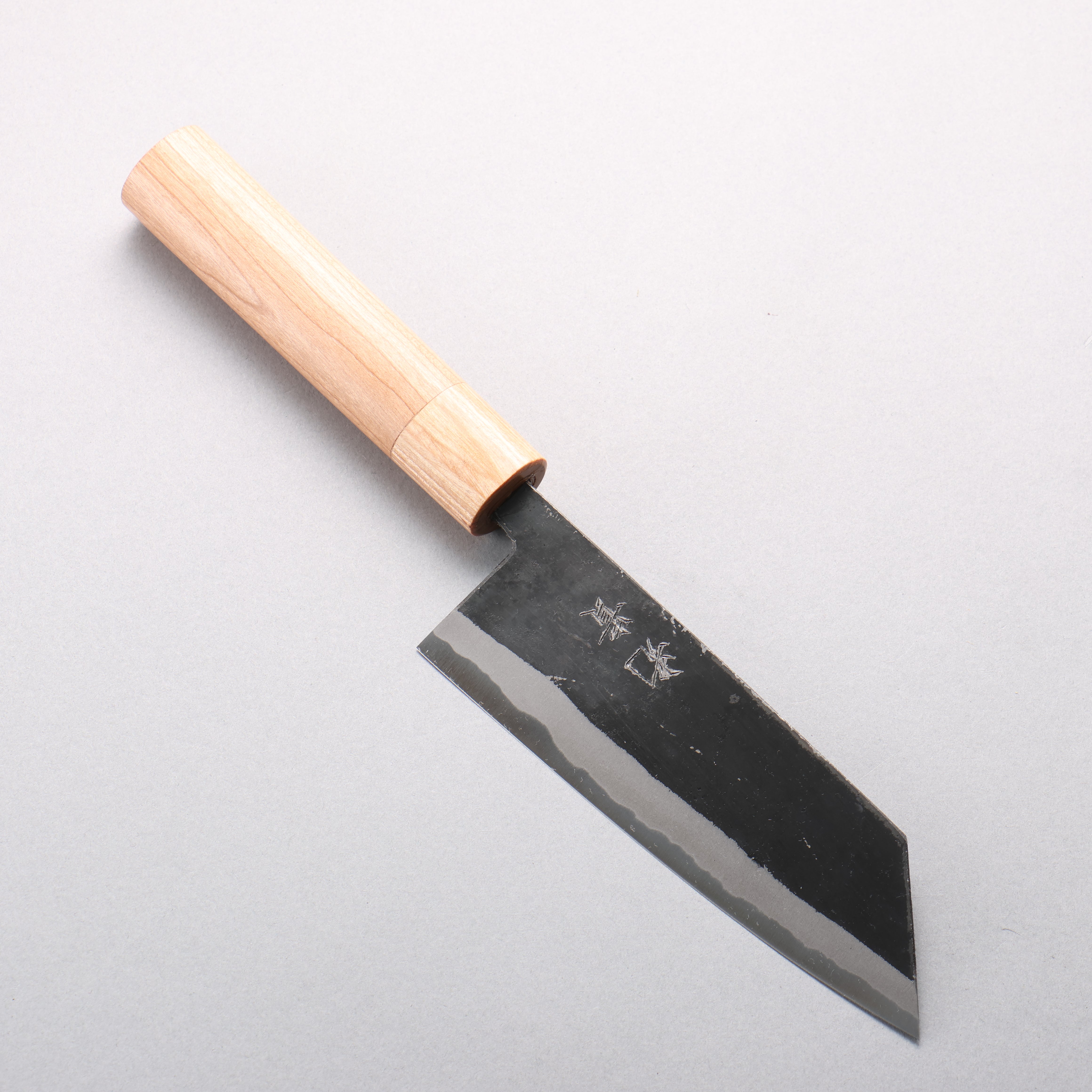 Kouki Blue Steel No.2 Black Finished Small Bunka 150mm American Cherry Handle - Japanny - Best Japanese Knife