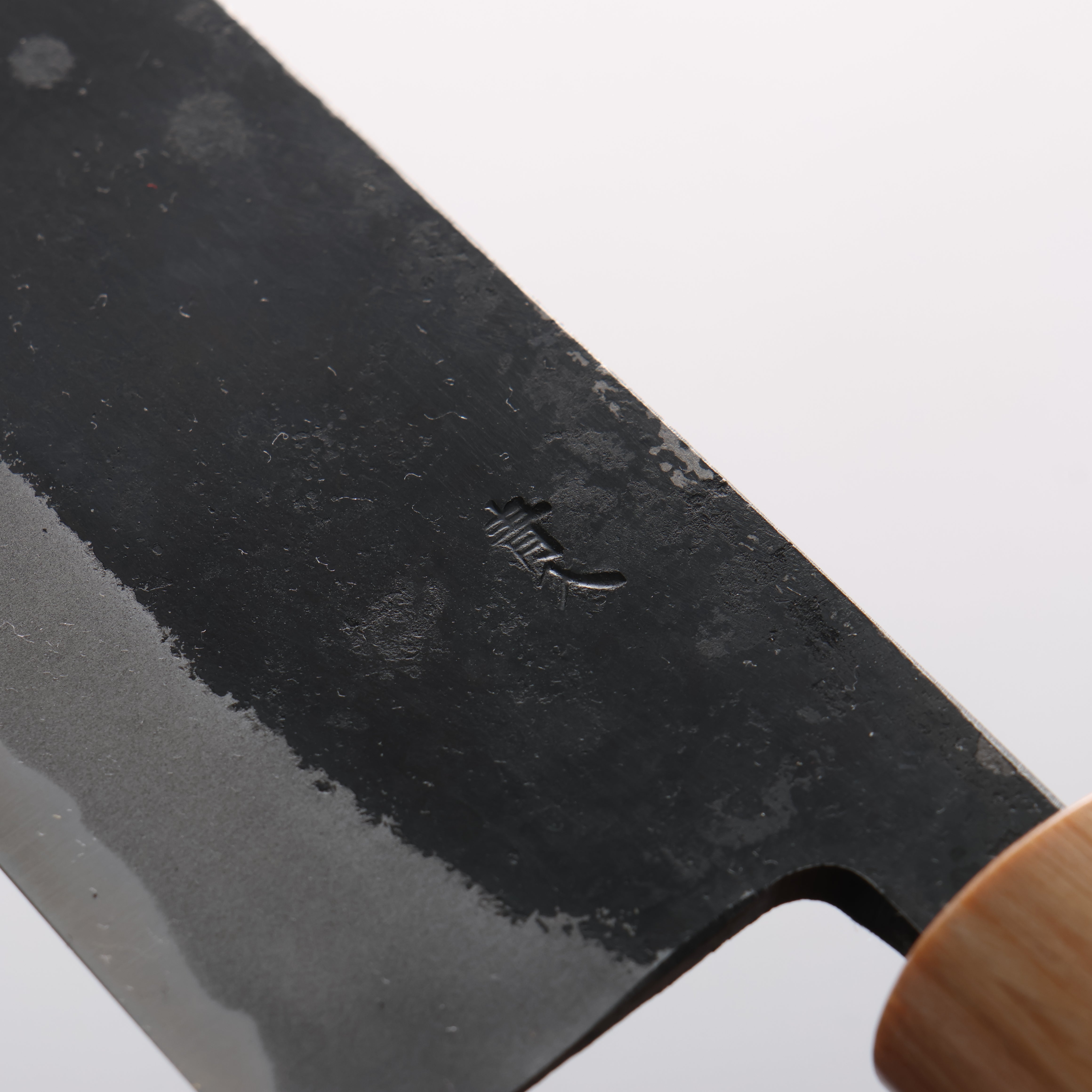 Kouki Blue Steel No.2 Black Finished Small Bunka 150mm American Cherry Handle - Japanny - Best Japanese Knife