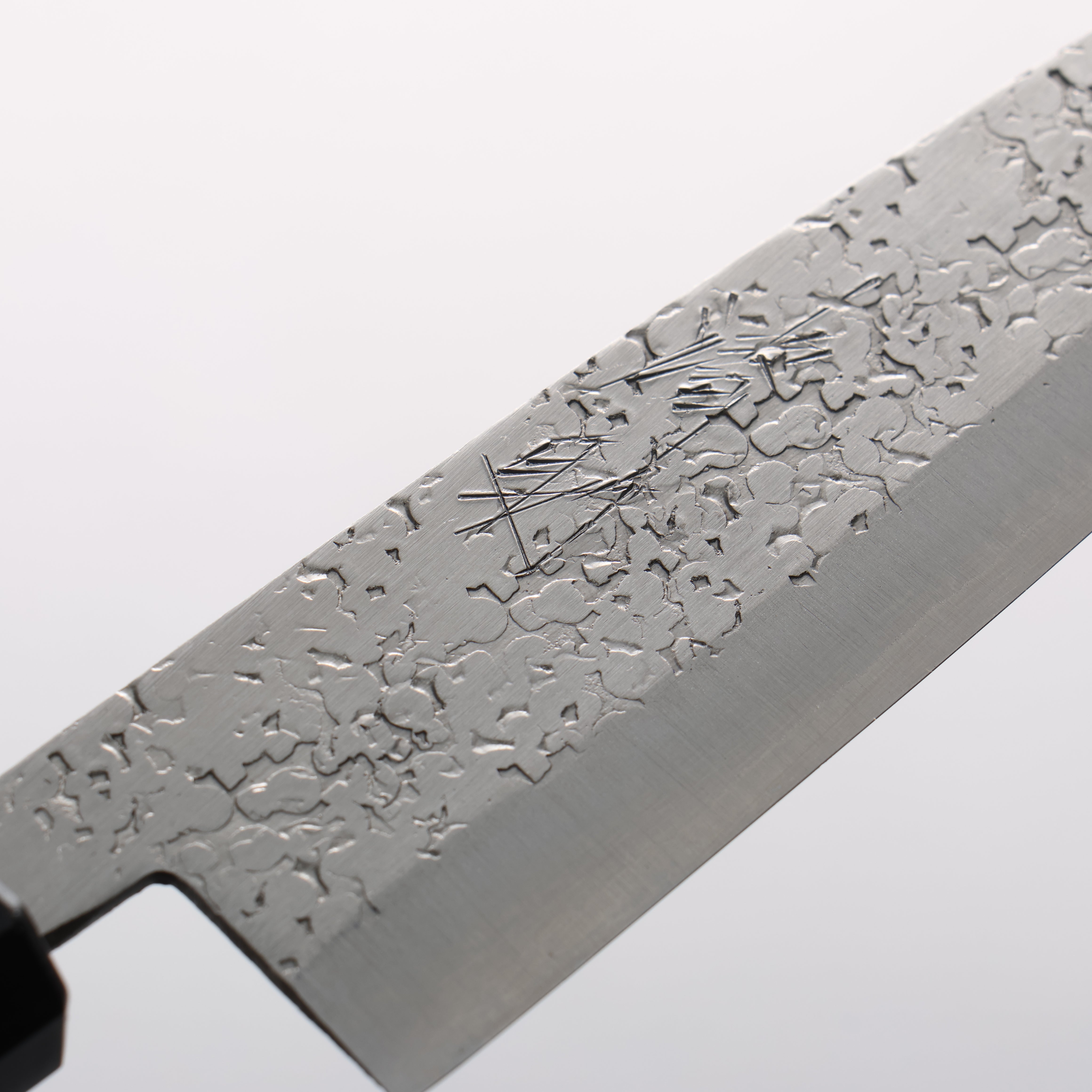 Seisuke Silver Steel No.3 Hammered(Maru) Petty-Utility 150mm Rosewood (Ferrule: Black Pakka Wood) Handle - Japanny - Best Japanese Knife