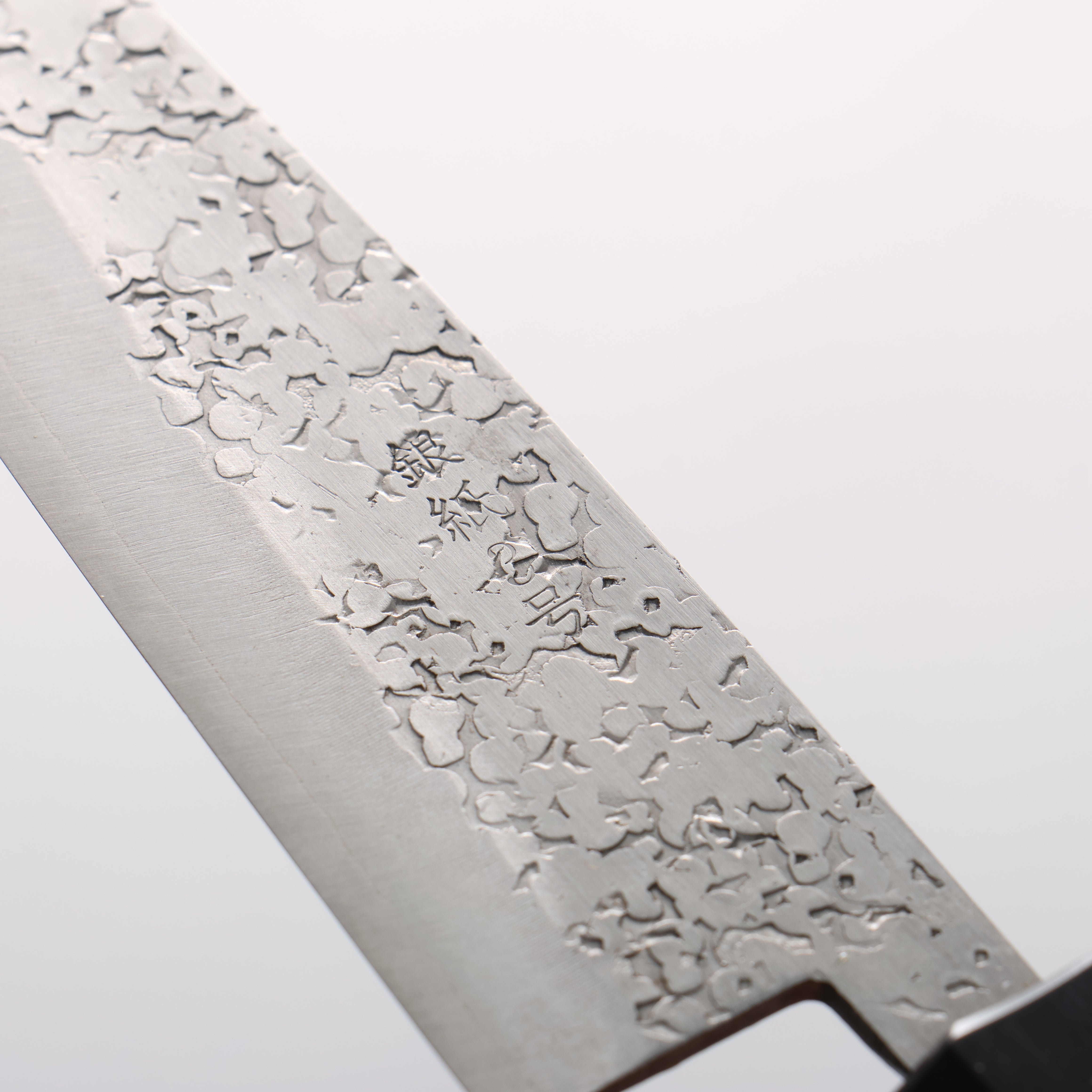 Seisuke Silver Steel No.3 Hammered(Maru) Petty-Utility 150mm Rosewood (Ferrule: Black Pakka Wood) Handle - Japanny - Best Japanese Knife