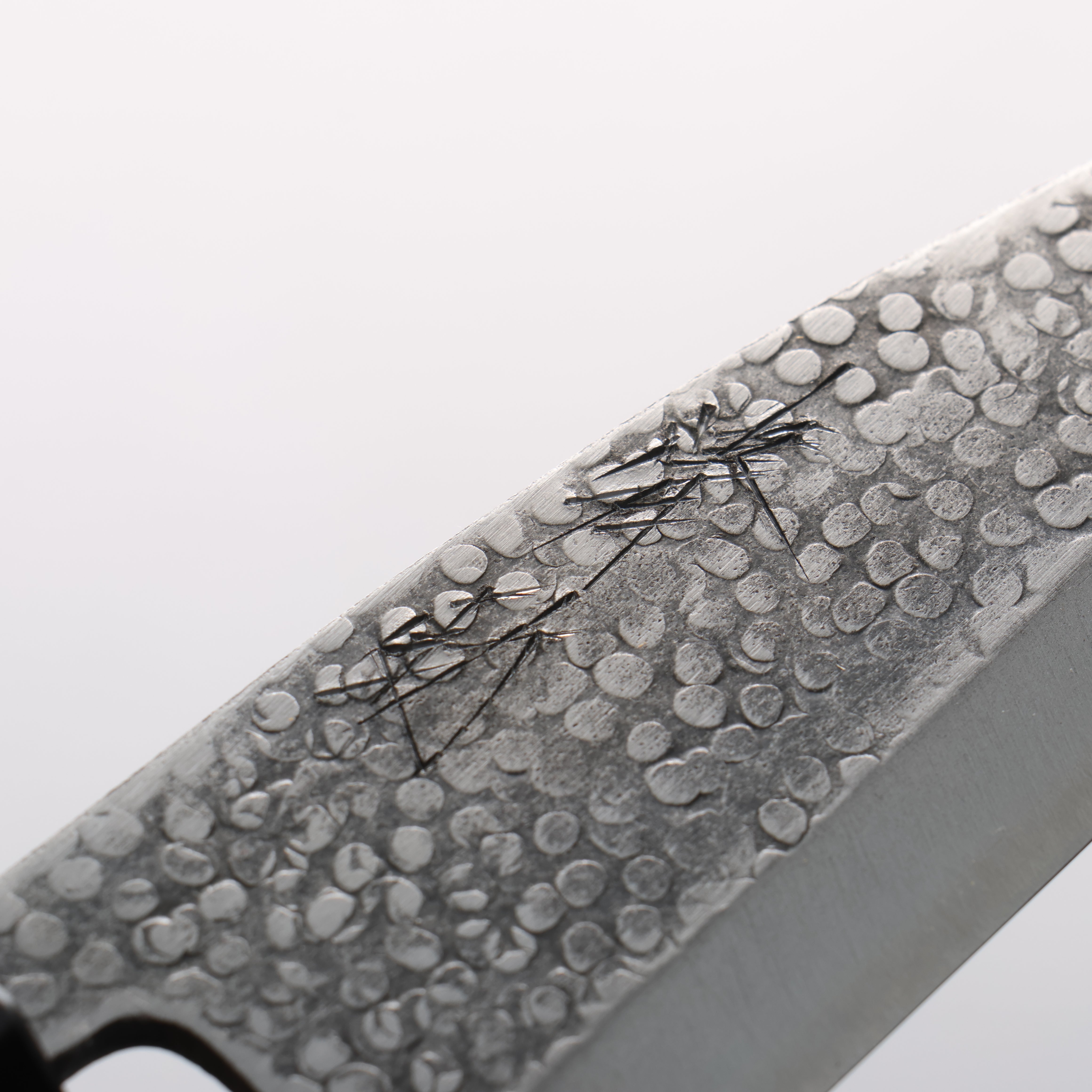 Seisuke Silver Steel No.3 Hammered(Maru) Ajikiri 120mm Walnut Handle - Japanny - Best Japanese Knife