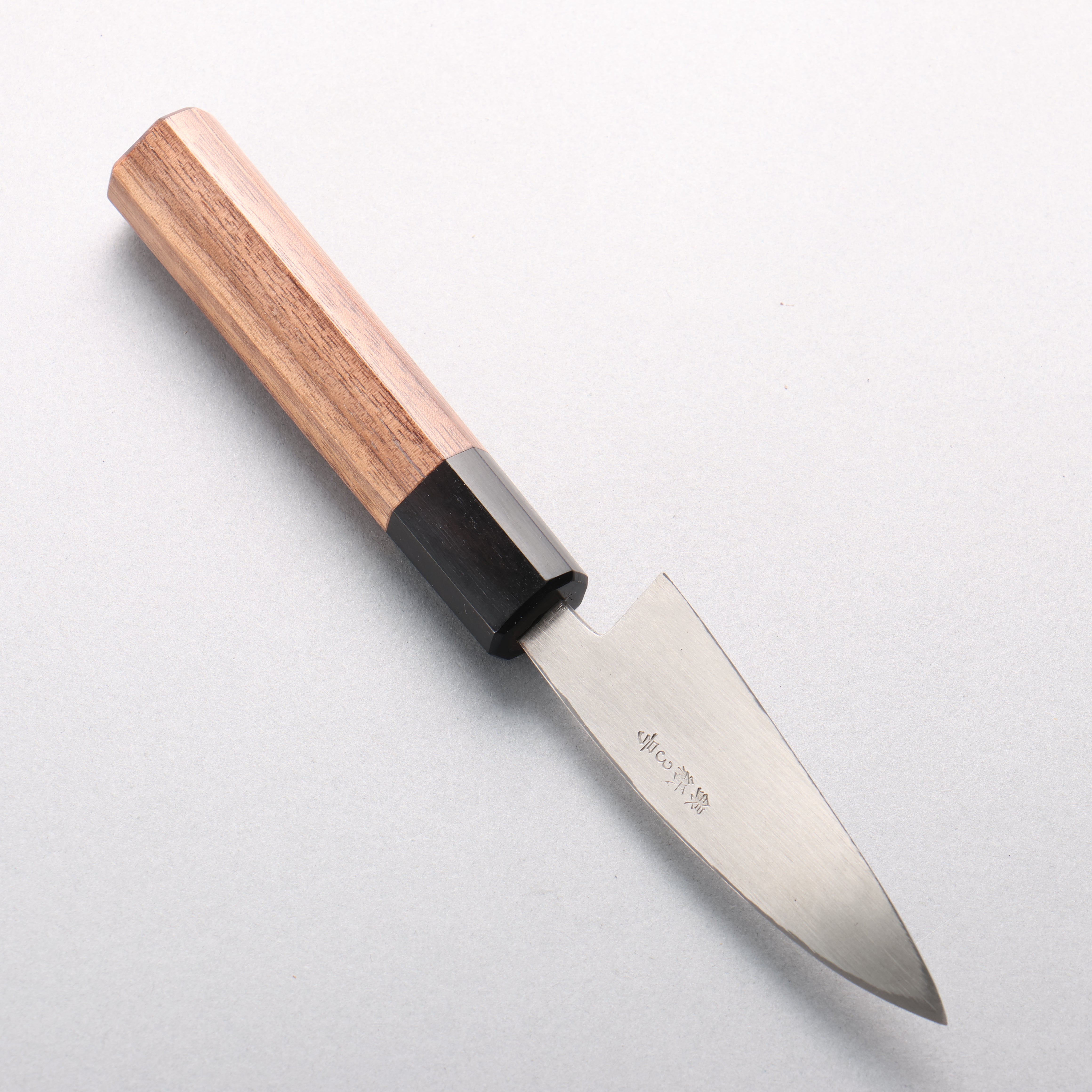 Seisuke Silver Steel No.3 Hammered(Maru) Ajikiri 90mm Walnut Handle - Japanny - Best Japanese Knife