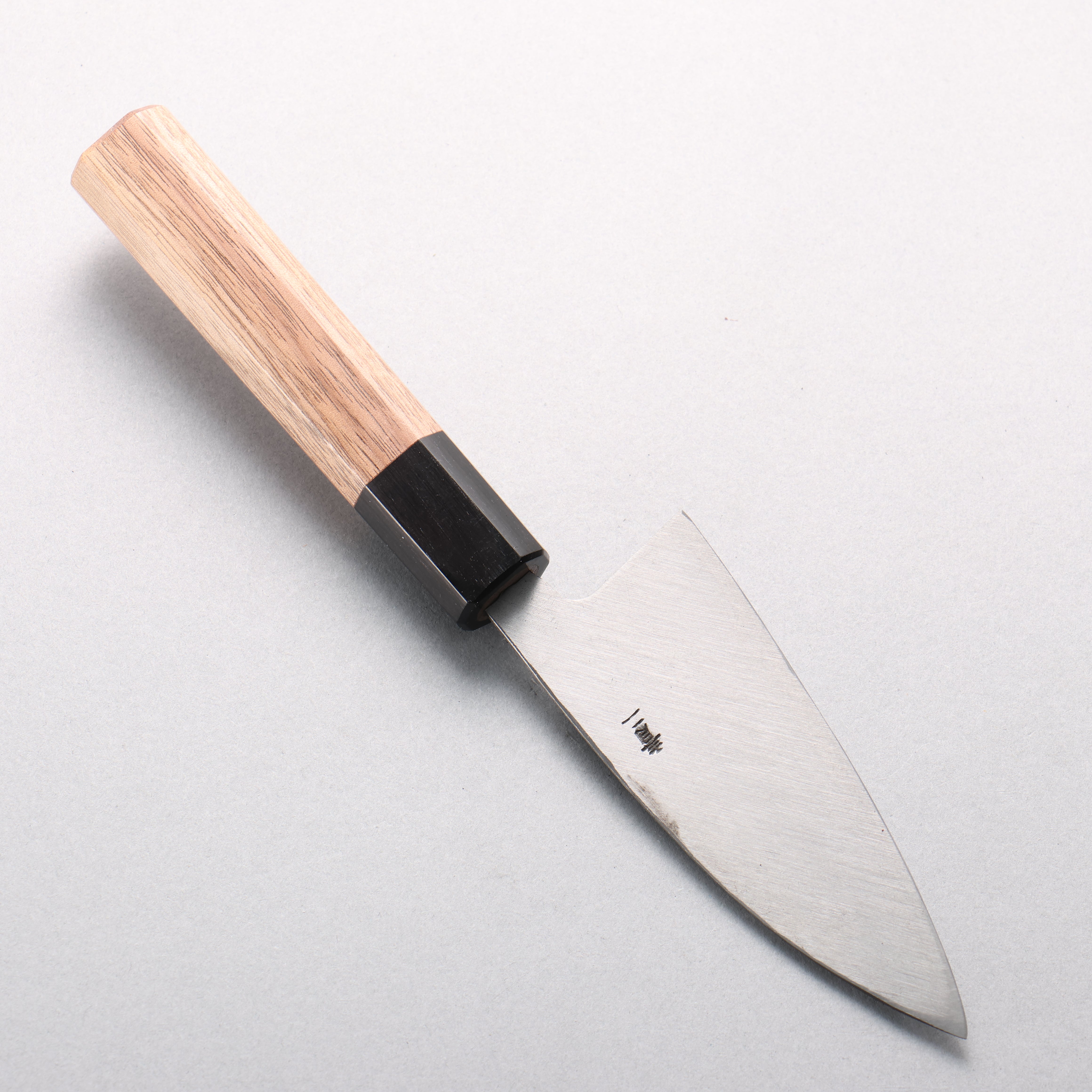 Seisuke Blue Steel No.2 Black Finished Ajikiri 105mm Walnut Handle - Japanny - Best Japanese Knife