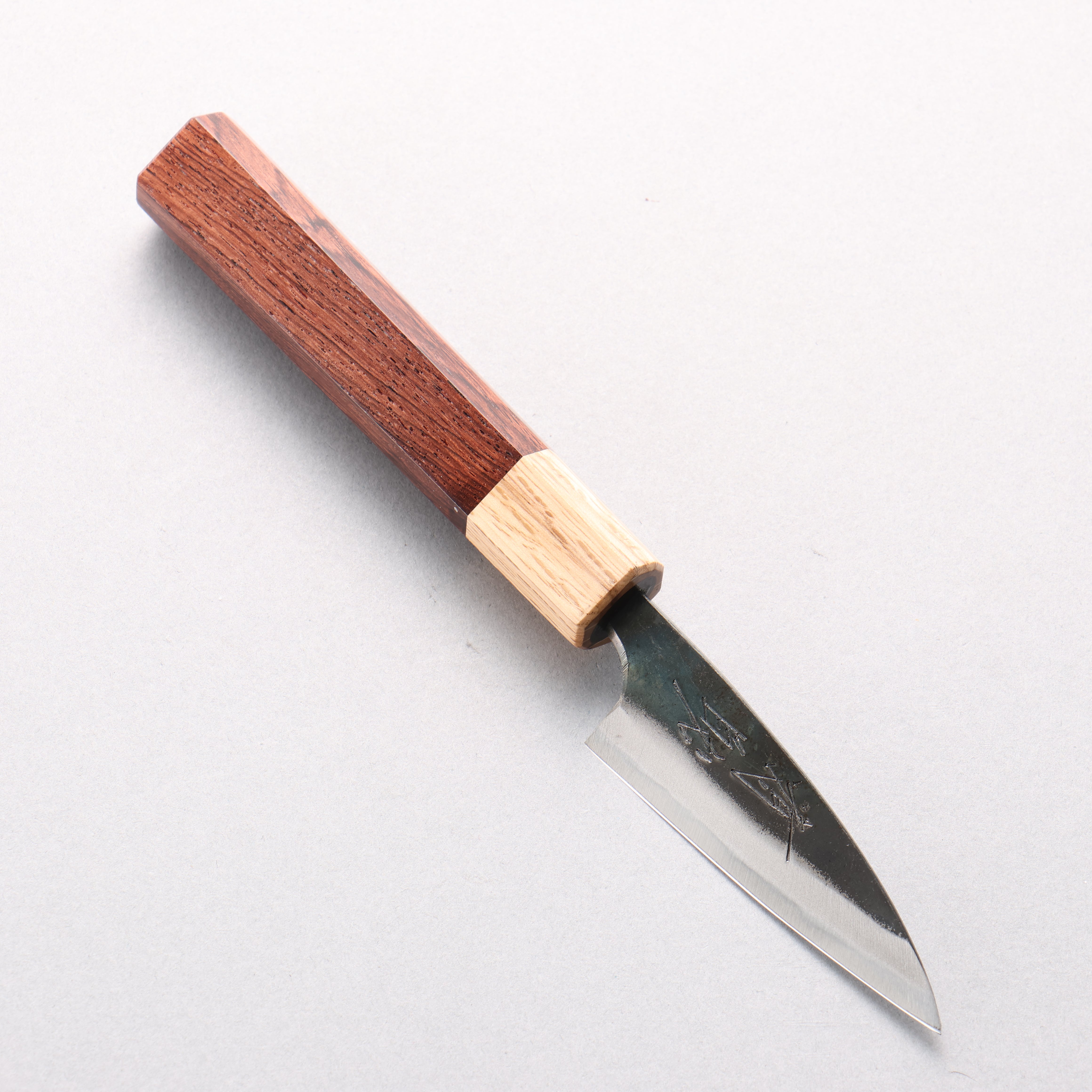 Seisuke Blue Steel No.1 Black Finished Paring 75mm Rosewood (ferrule: Oak) Handle - Japanny - Best Japanese Knife