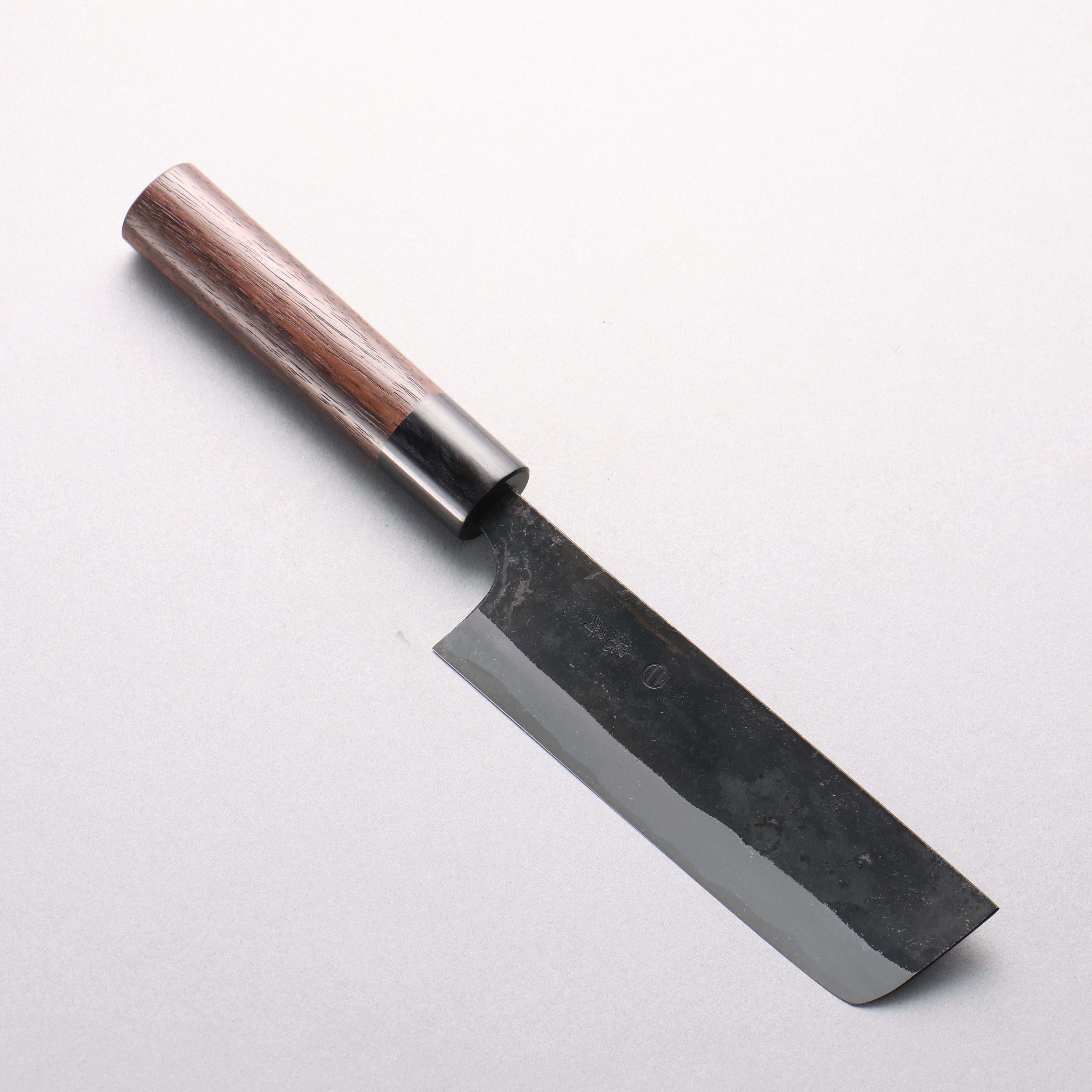 Onihiro White Steel No.1 Black Finished Nakiri 140mm Rosewood (Ferrule: Black Pakka Wood) Handle - Japanny - Best Japanese Knife