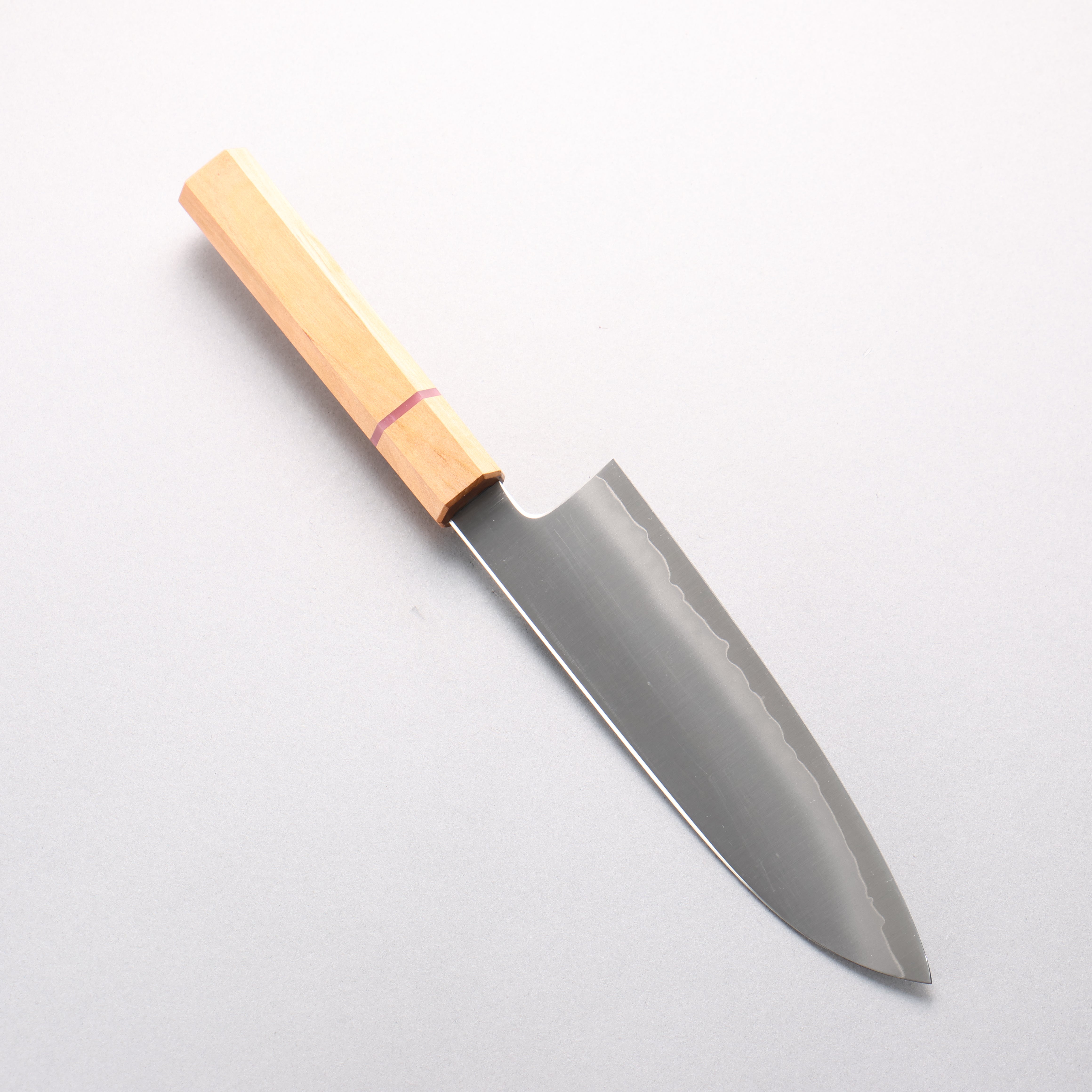 Naohito Myojin Cobalt Special Steel Santoku 170mm Cherry Wood (Pink Ring) Handle - Japanny - Best Japanese Knife