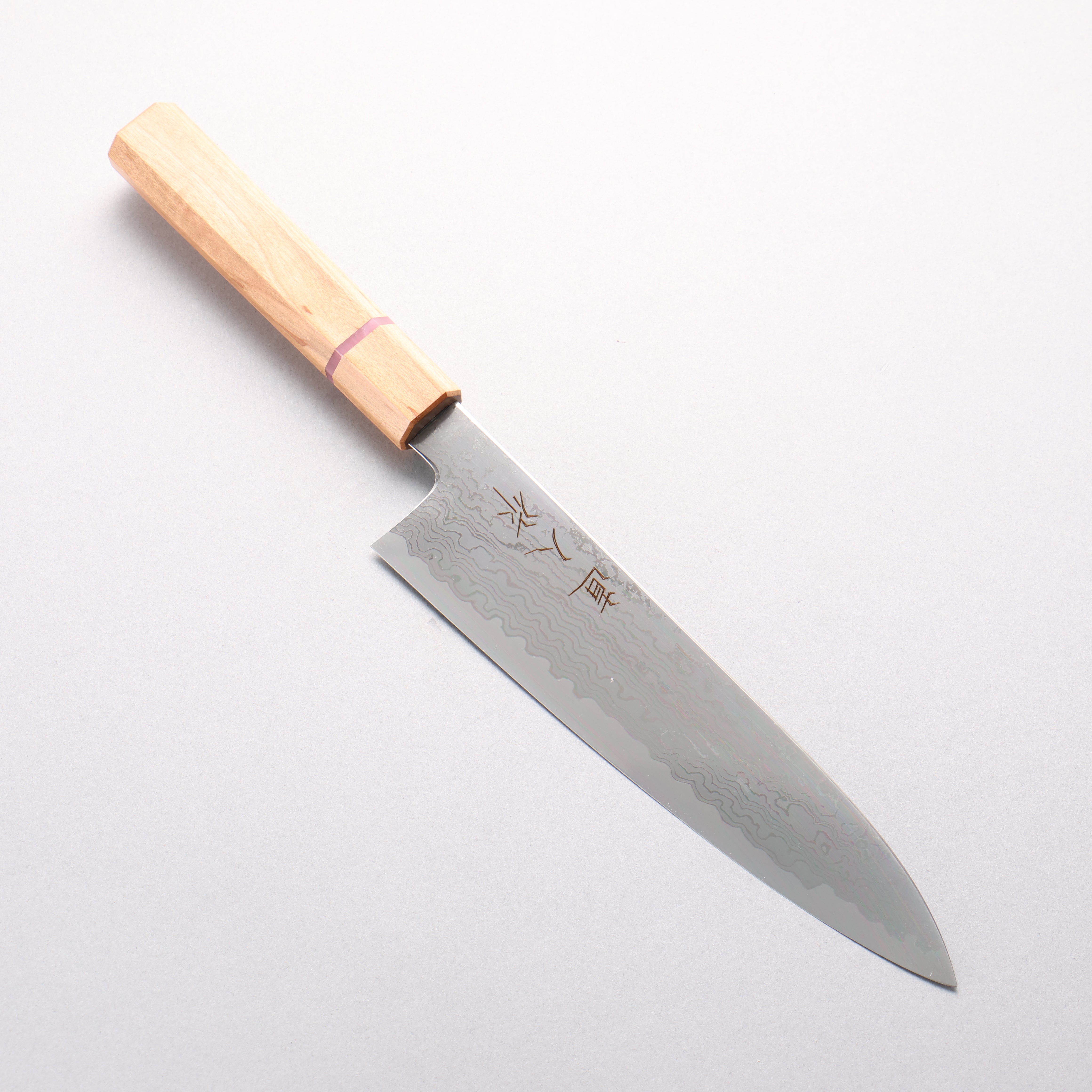 Naohito Myojin SG2 Damascus Gyuto 210mm Cherry Wood (Pink Ring) Handle - Japanny - Best Japanese Knife