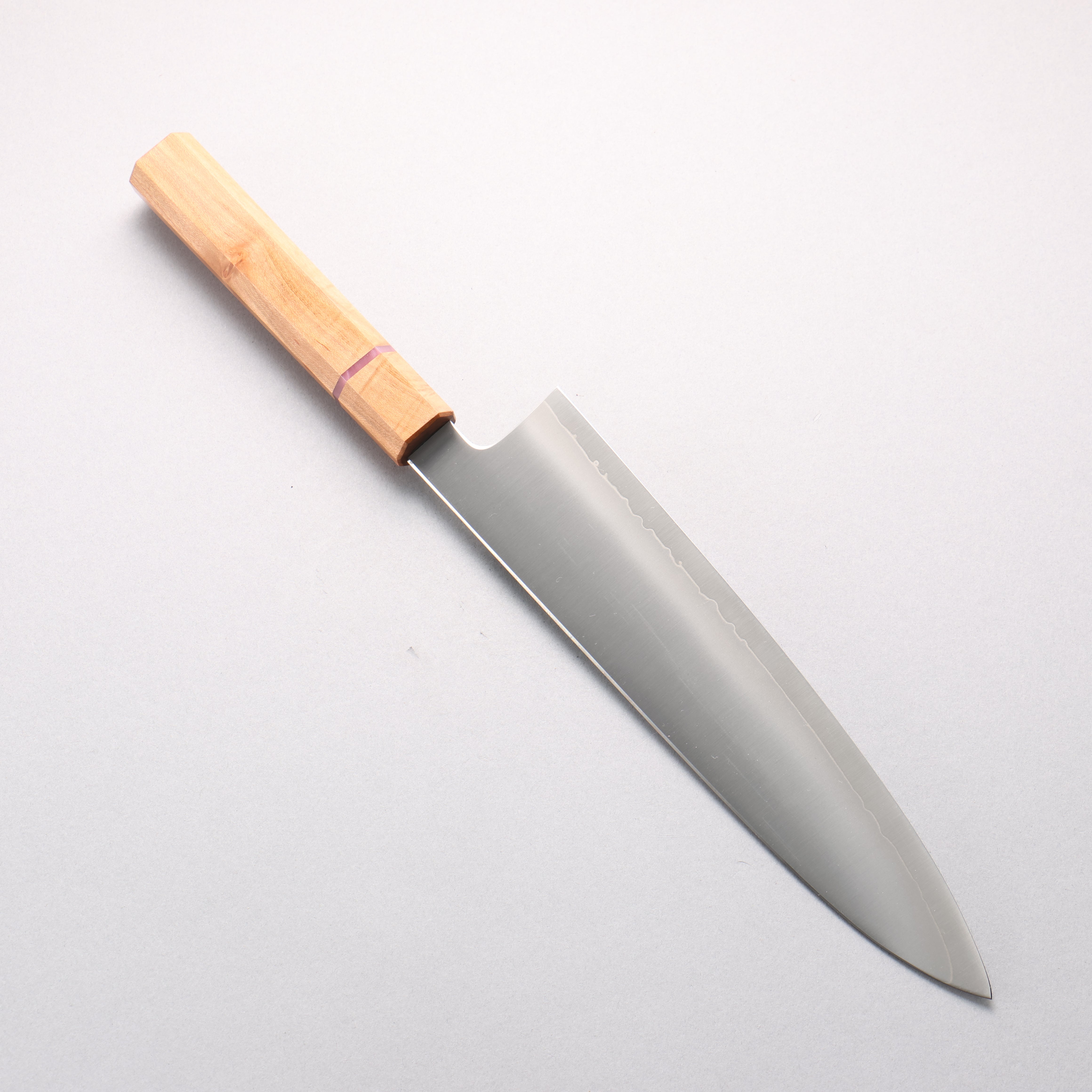 Naohito Myojin Cobalt Special Steel Gyuto 240mm Cherry Wood (Pink Ring) Handle - Japanny - Best Japanese Knife