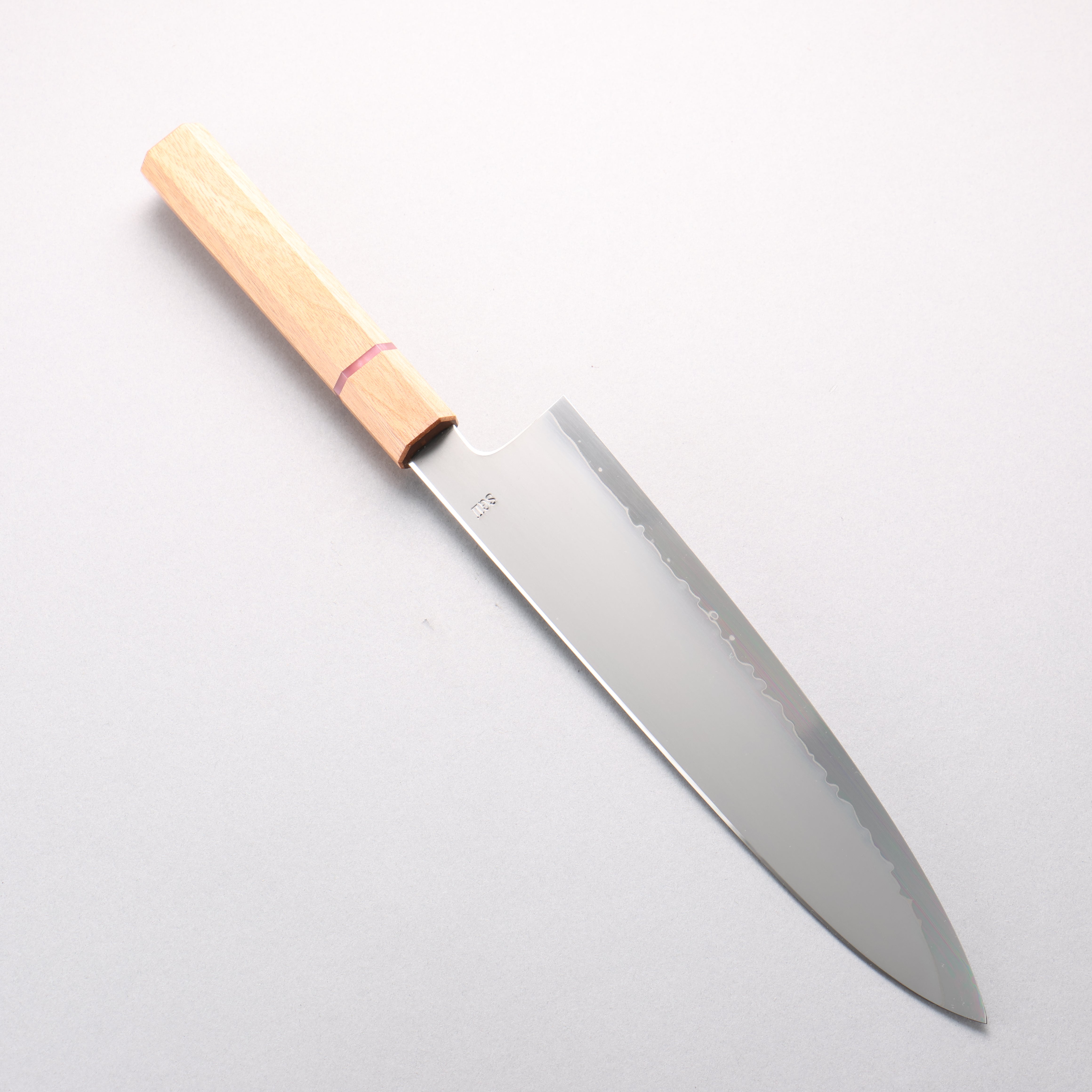 Naohito Myojin SG2 Kasumitogi Gyuto 240mm Cherry Wood (Pink Ring) Handle - Japanny - Best Japanese Knife