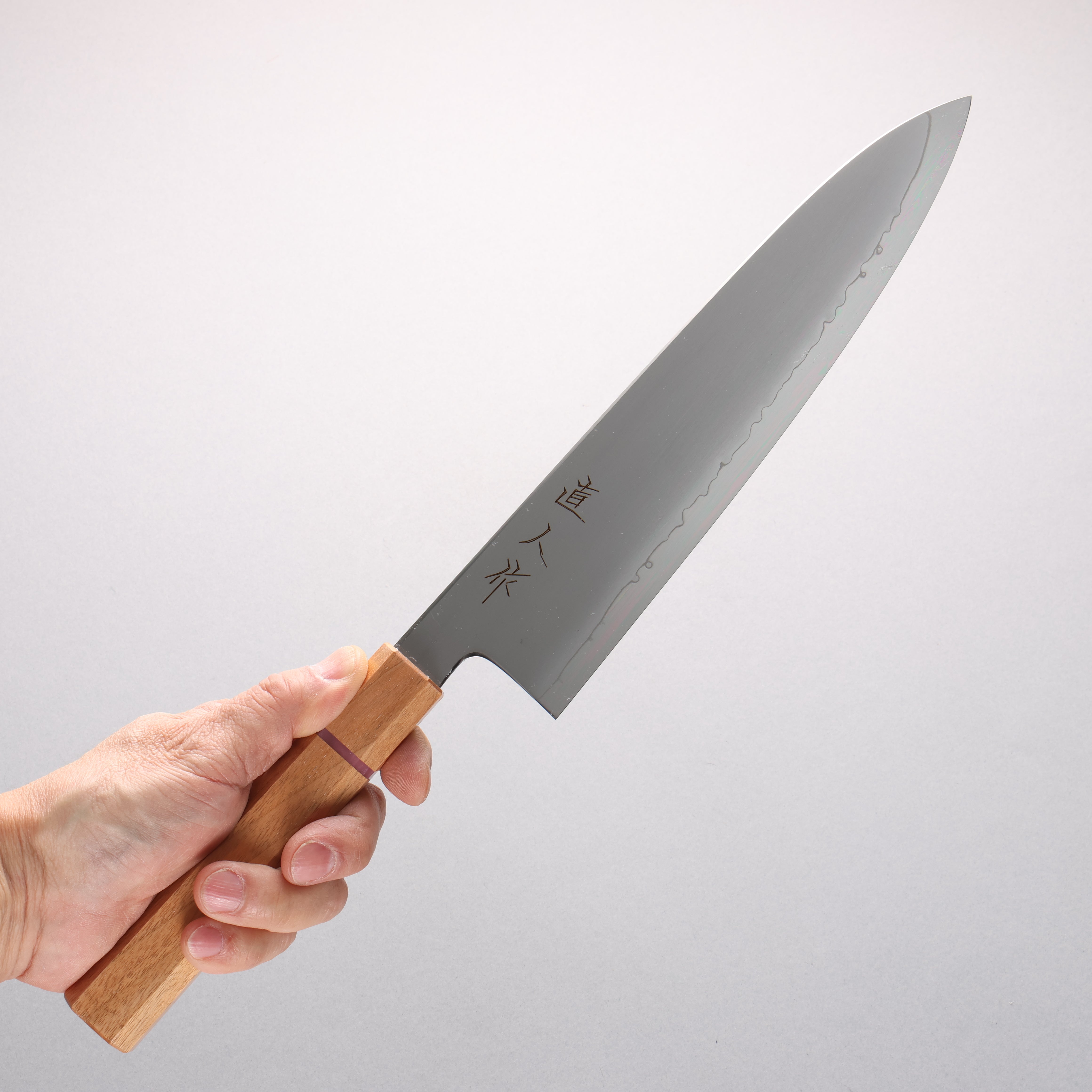 Naohito Myojin SG2 Kasumitogi Gyuto 240mm Cherry Wood (Pink Ring) Handle - Japanny - Best Japanese Knife