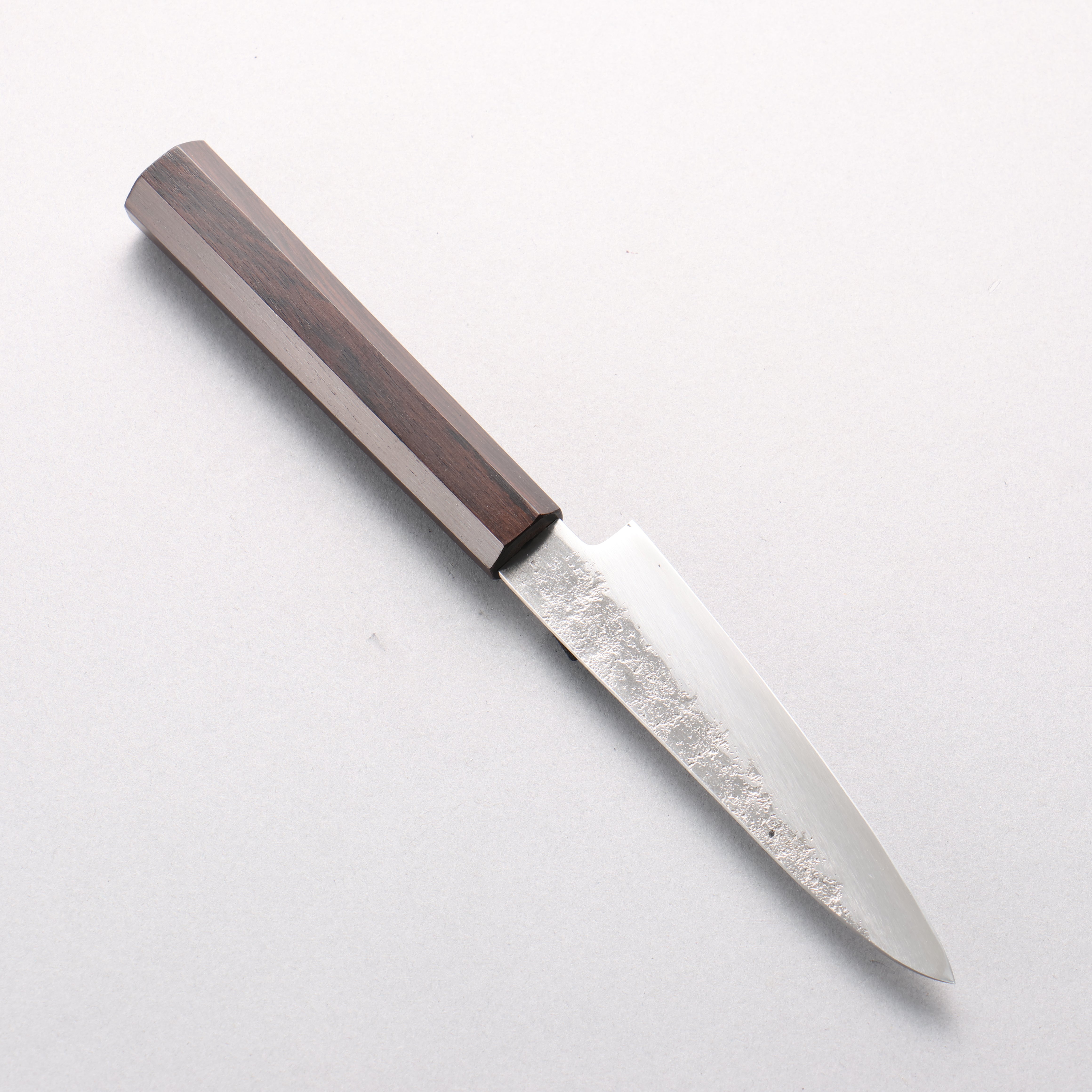 Seisuke Silver Steel No.3 Nashiji Petty-Utility 120mm Ebony Wood Handle - Japanny - Best Japanese Knife