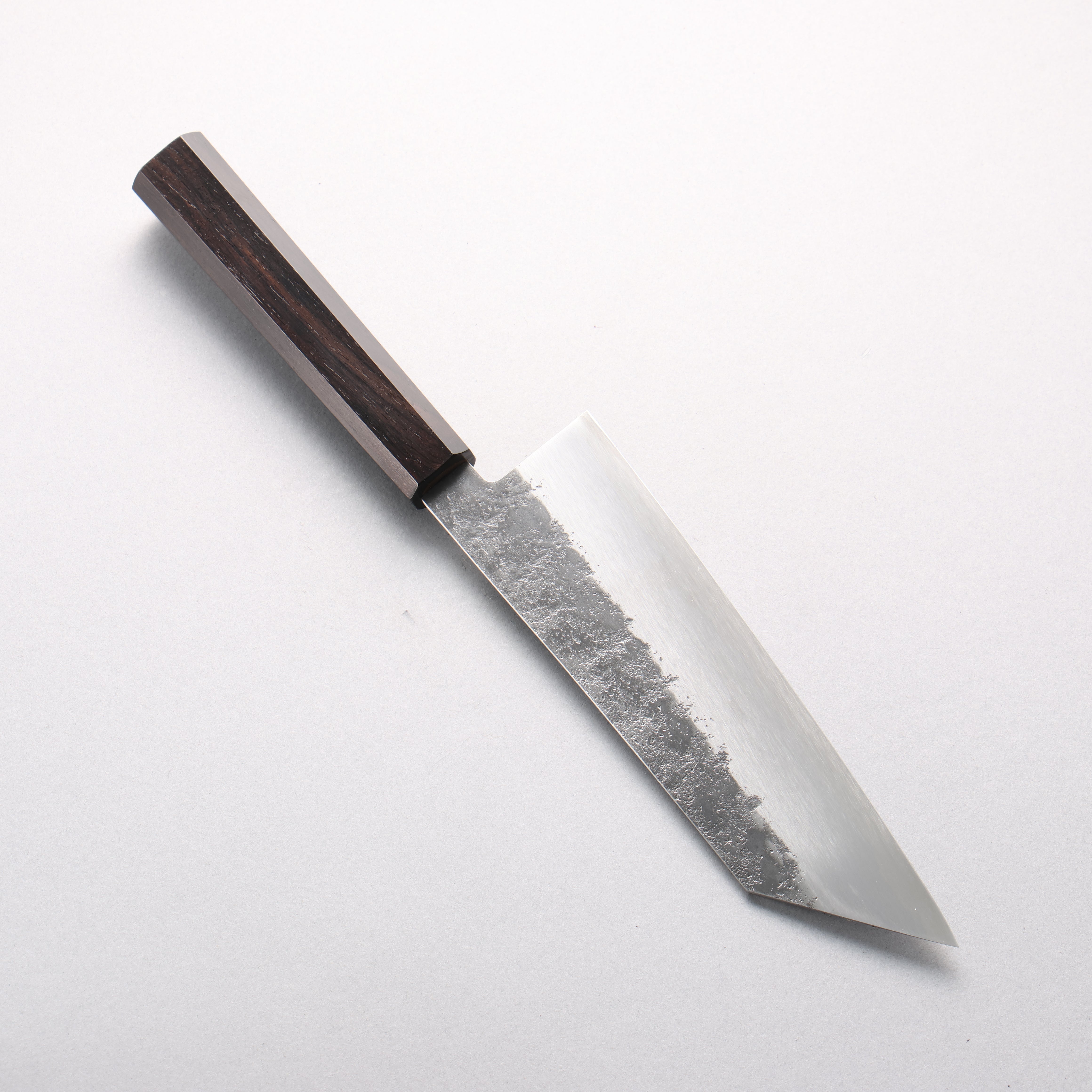 Seisuke Silver Steel No.3 Nashiji Kiritsuke Santoku 180mm Ebony Wood Handle - Japanny - Best Japanese Knife