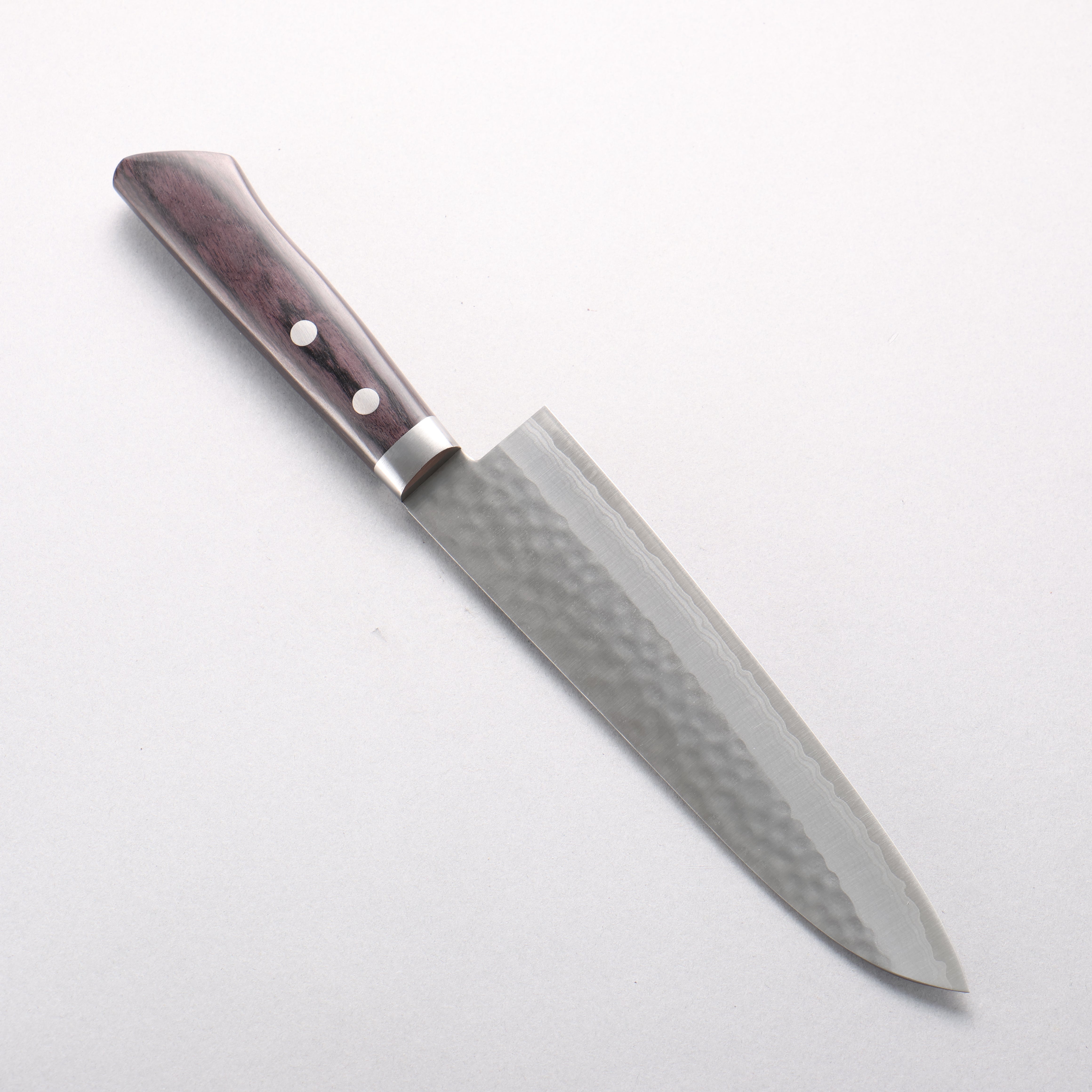 Kunihira Kokuryu VG10 Hammered Damascus Gyuto 180mm Black Pakka wood Handle - Japanny - Best Japanese Knife