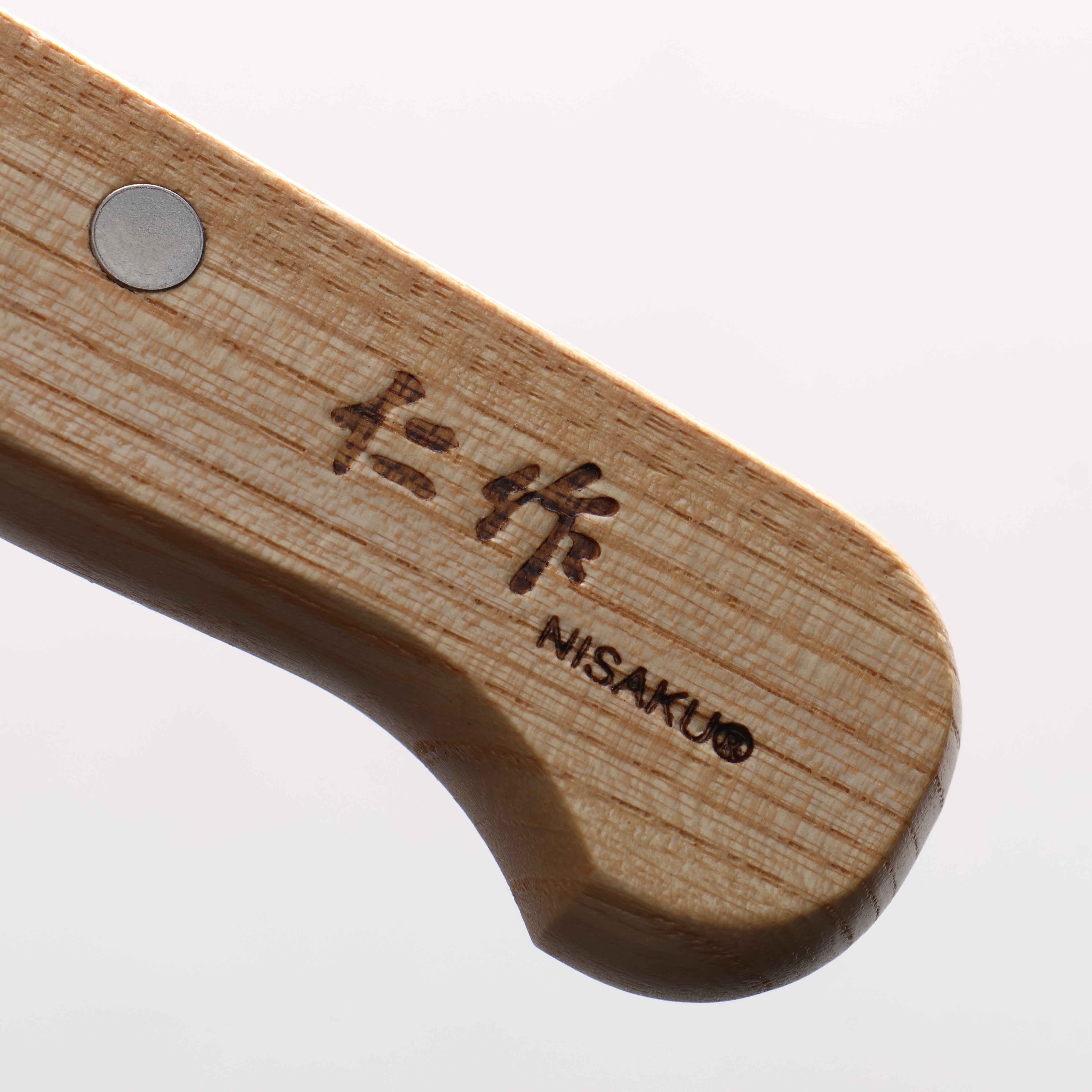 Nisaku Stainless Steel Serrated Bread Knife 240mm Natural wood Handle - Japanny - Best Japanese Knife