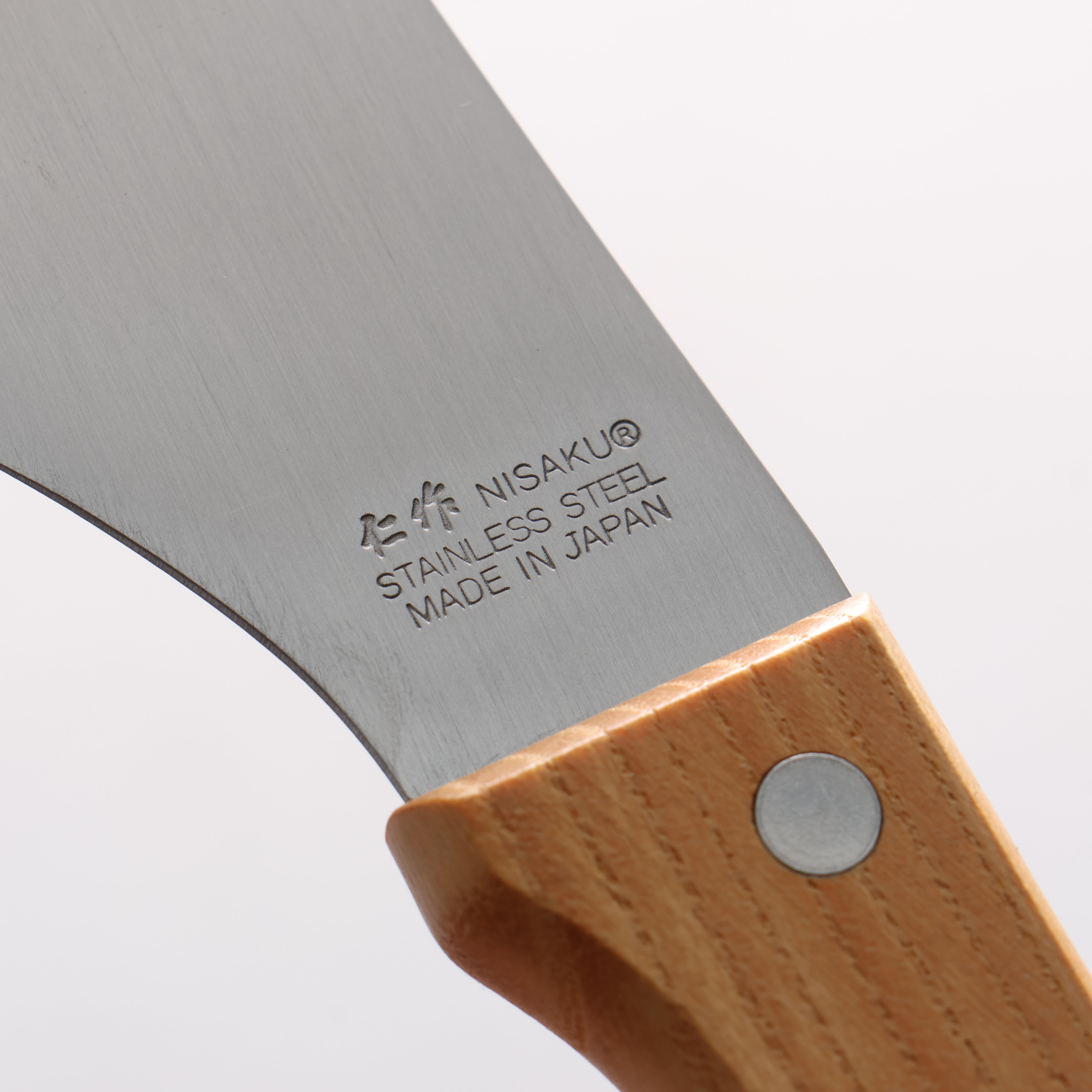 Nisaku Stainless Steel Serrated Bread Knife 300mm Natural wood Handle - Japanny - Best Japanese Knife