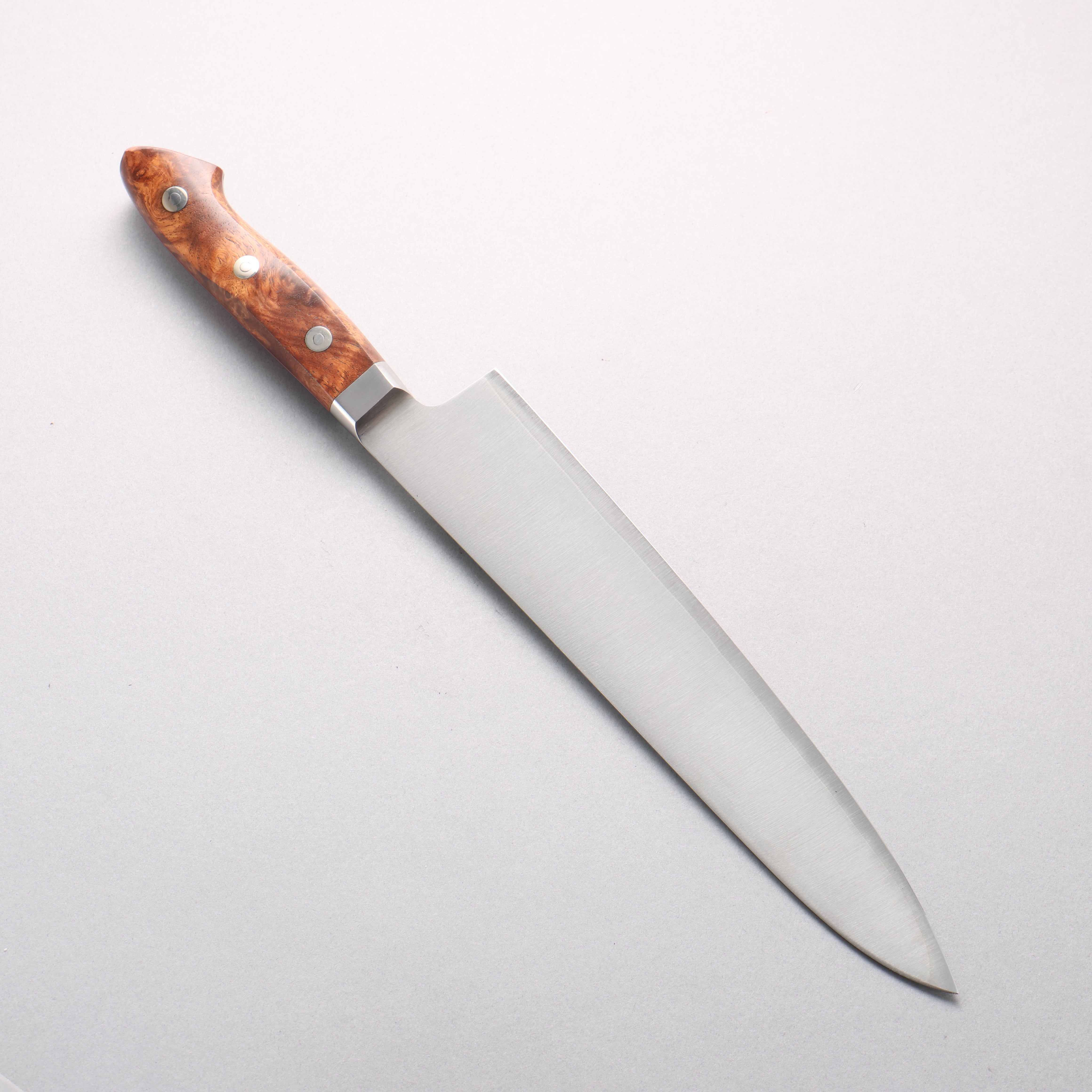 Kajin SG2 Sujihiki 240mm Chinese Quince Burl Handle - Japanny - Best Japanese Knife