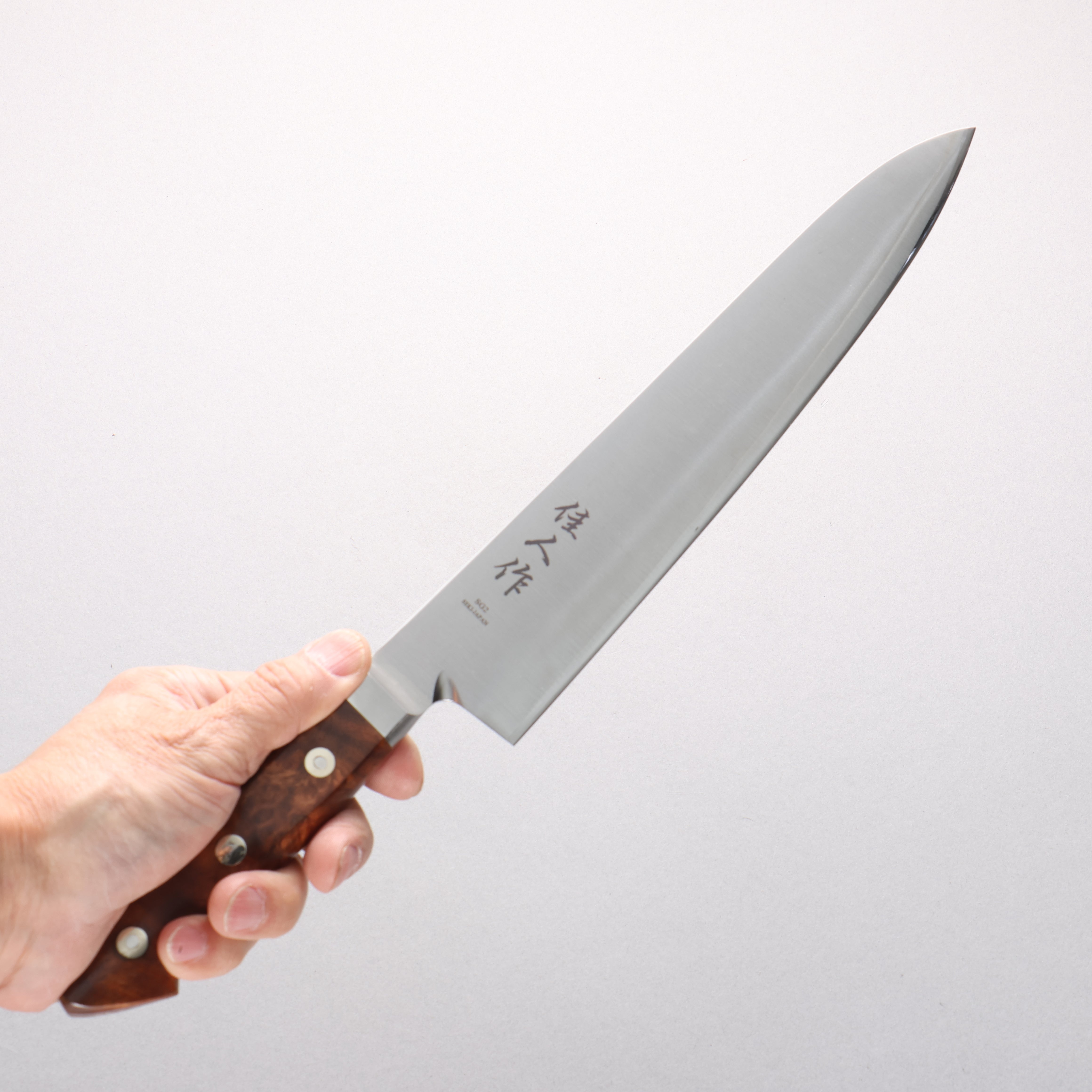 Kajin SG2 Sujihiki 240mm Chinese Quince Burl Handle - Japanny - Best Japanese Knife