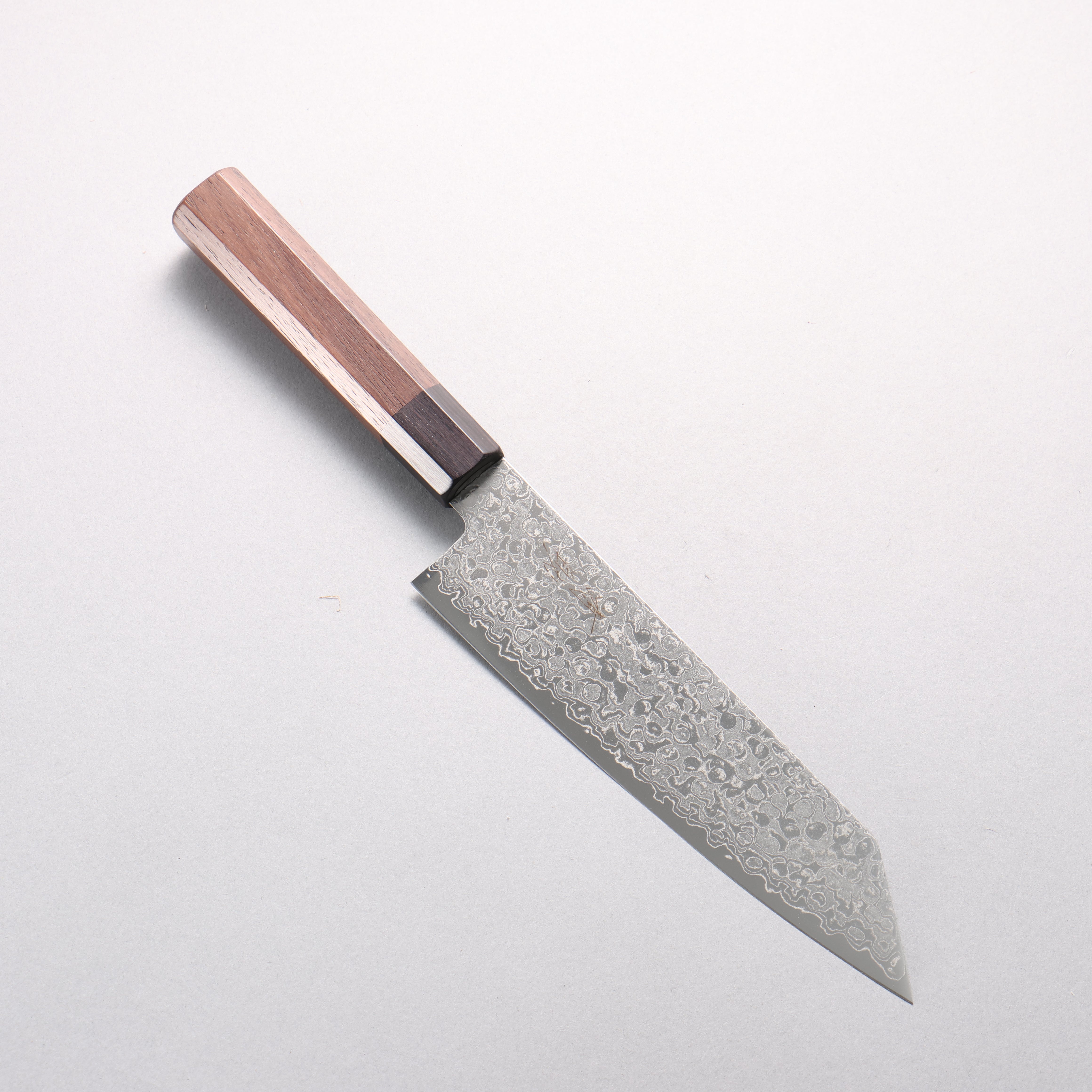 Seisuke AUS10 Damascus Migaki Finished Kiritsuke Santoku 180mm Rosewood (Ferrule: Black Pakka Wood) Handle