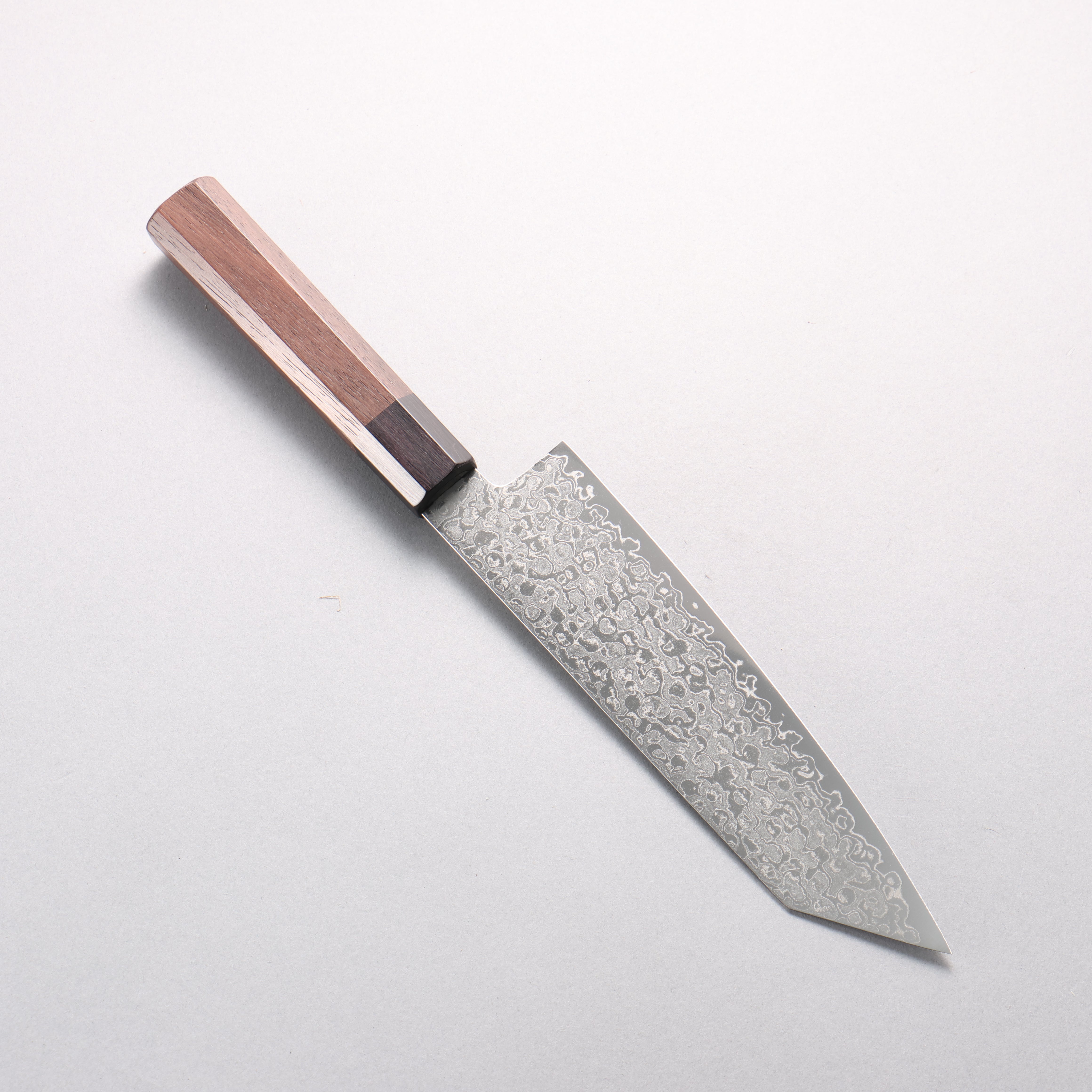 Seisuke AUS10 Damascus Migaki Finished Kiritsuke Santoku 180mm Rosewood (Ferrule: Black Pakka Wood) Handle