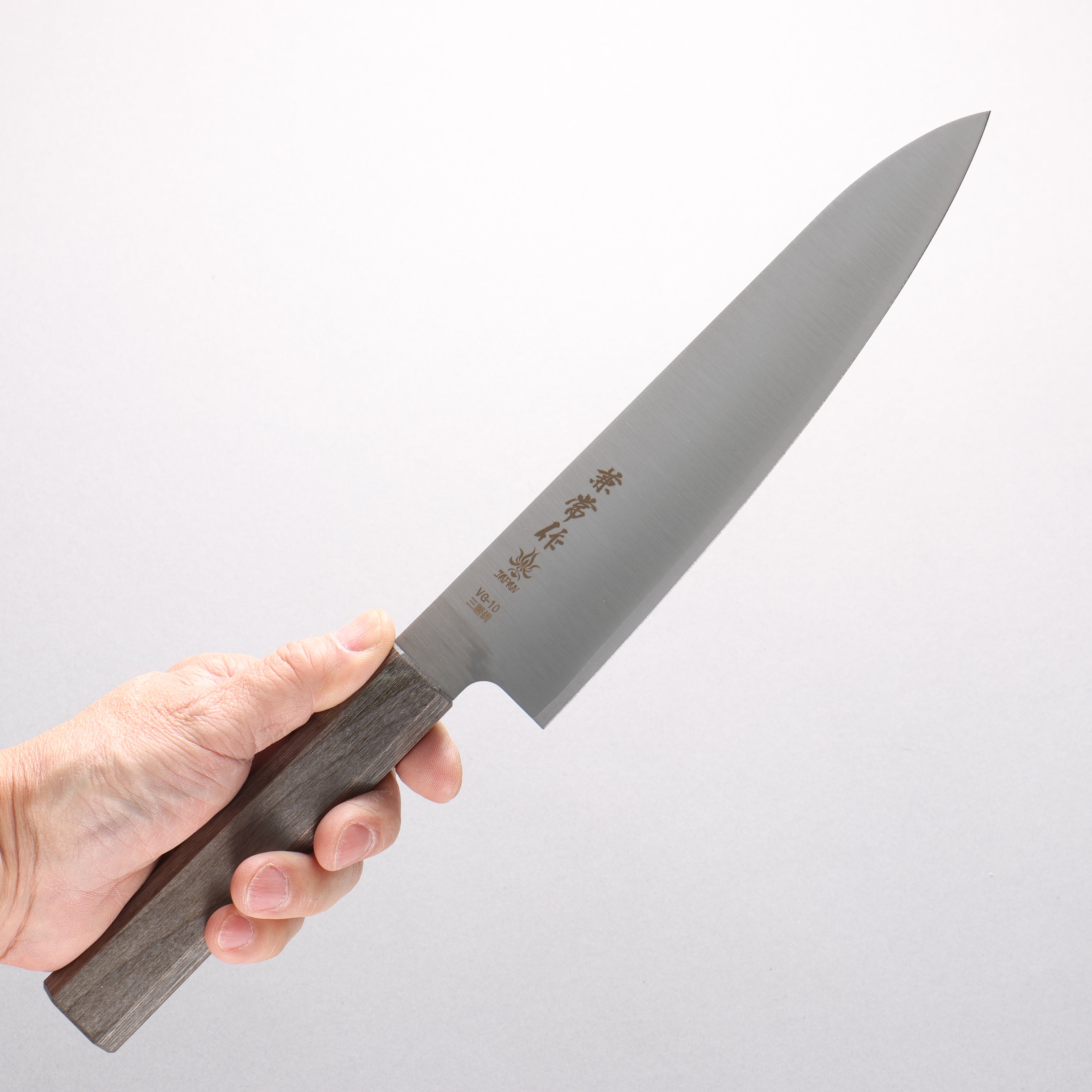 Kanetsune VG10 Gyuto 210mm Gray Pakka wood Handle - Japanny - Best Japanese Knife