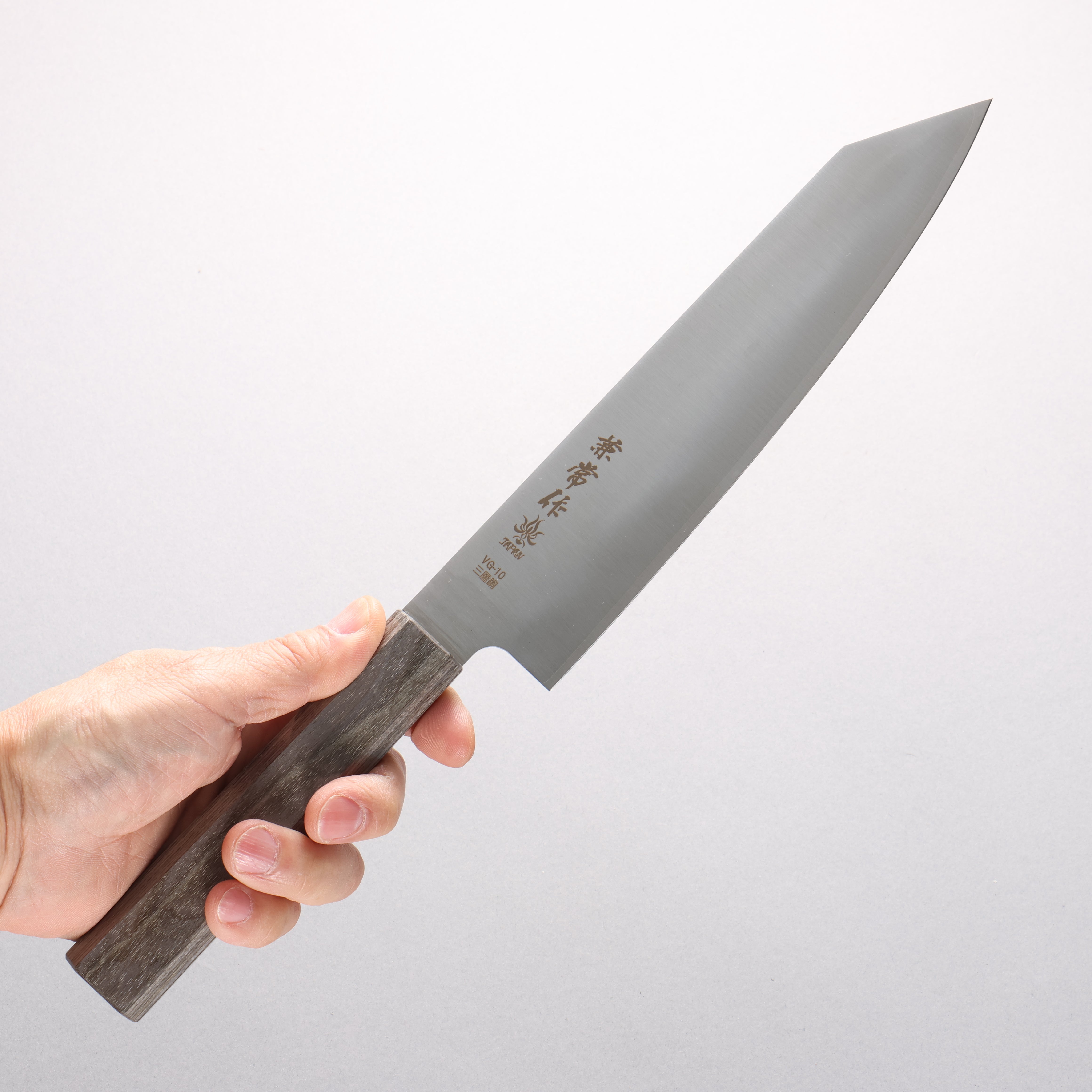 Kanetsune VG10 Kiritsuke Gyuto 210mm Gray Pakka wood Handle - Japanny - Best Japanese Knife