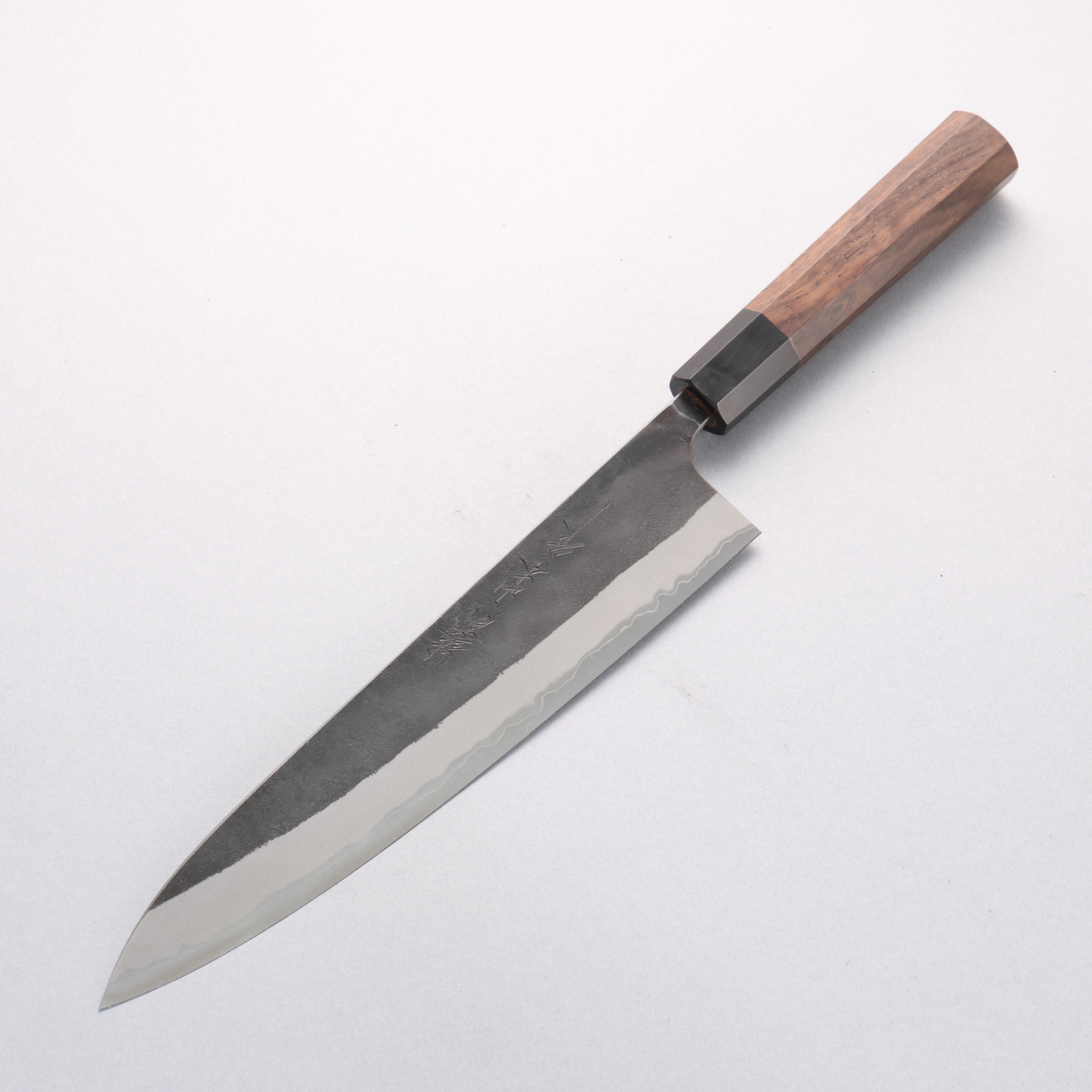 Nao Yamamoto Blue Super Kurouchi Gyuto 240mm Walnut Handle - Japanny - Best Japanese Knife